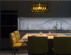 Infinity 12 Light Chandelier Misty Charcoal