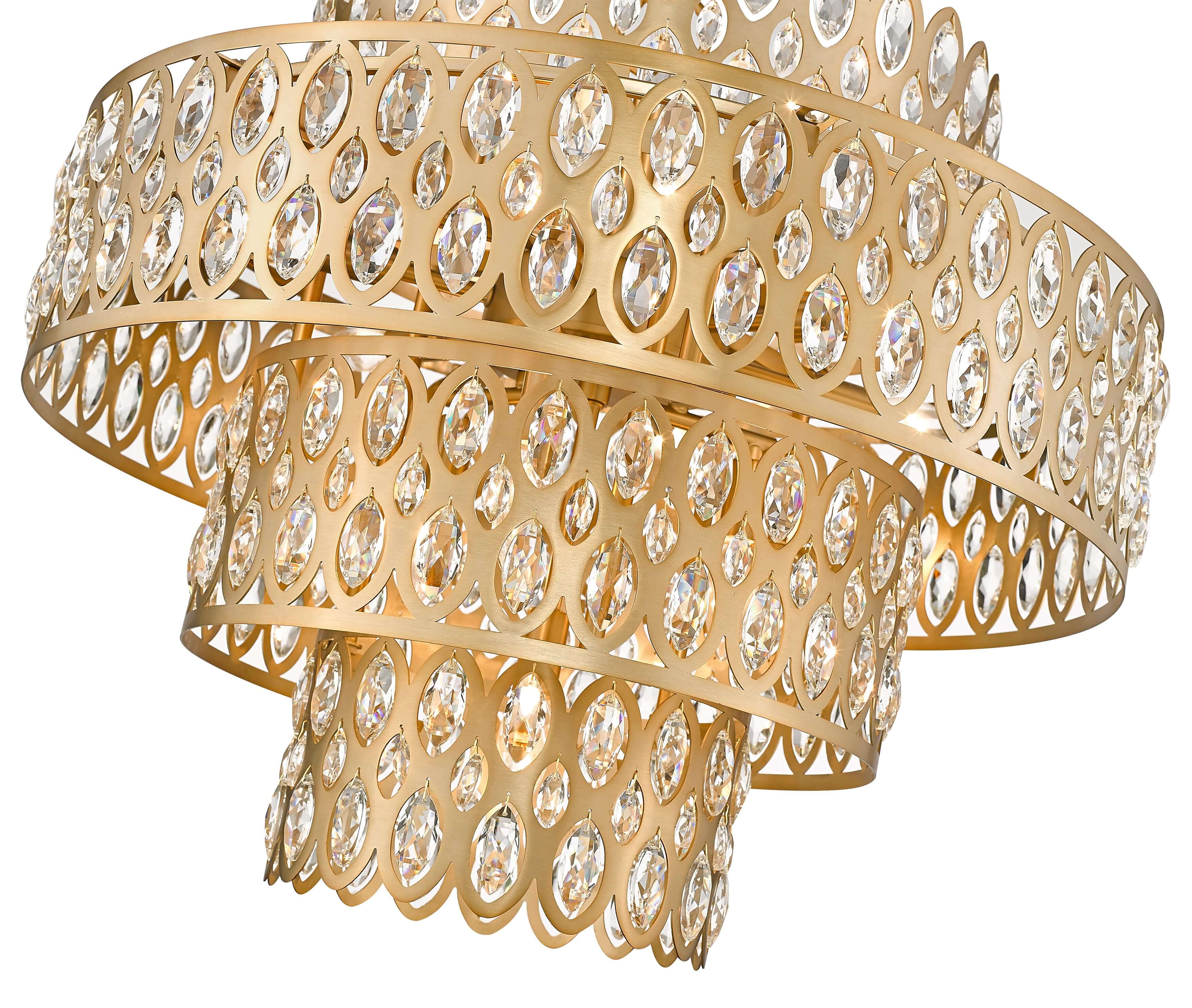 Dealey 13 Light Chandelier Heirloom Brass