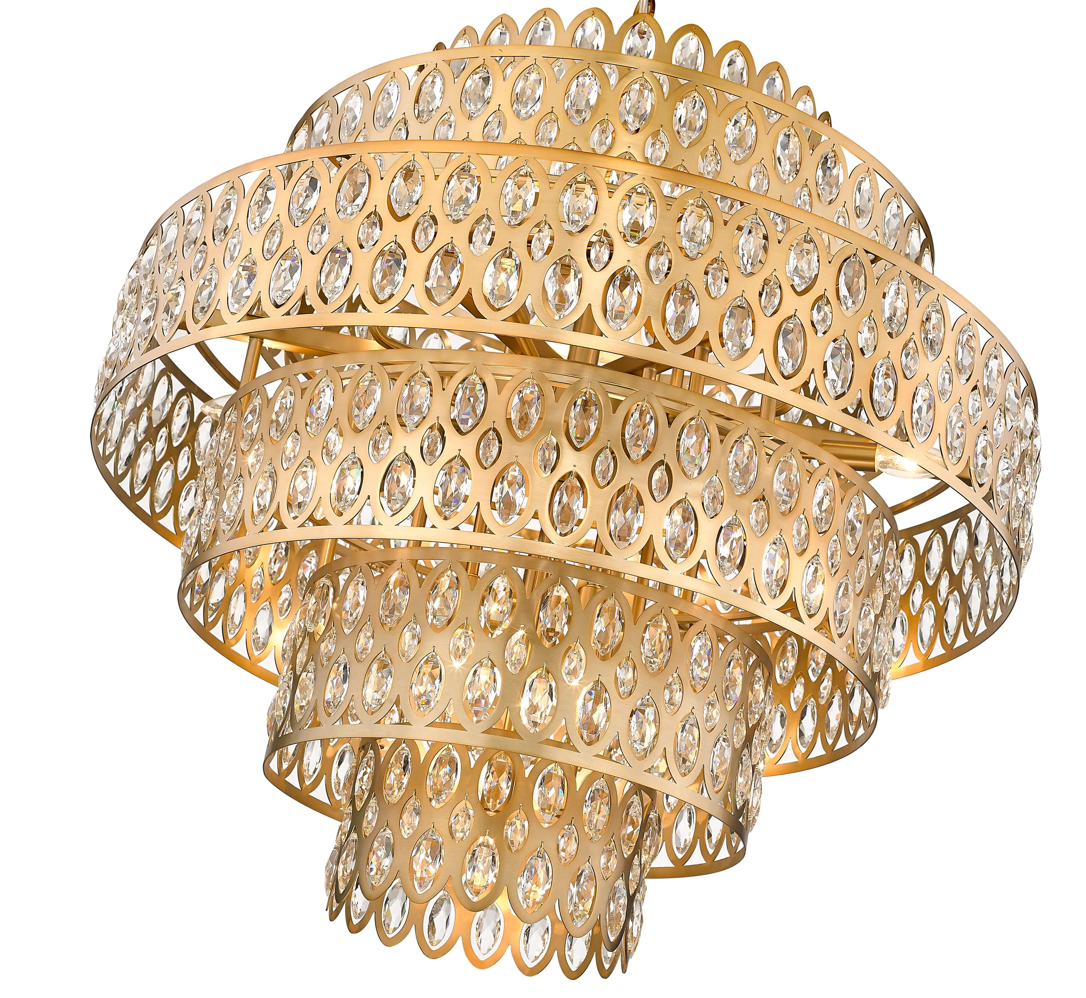 Dealey 17 Light Chandelier Heirloom Brass