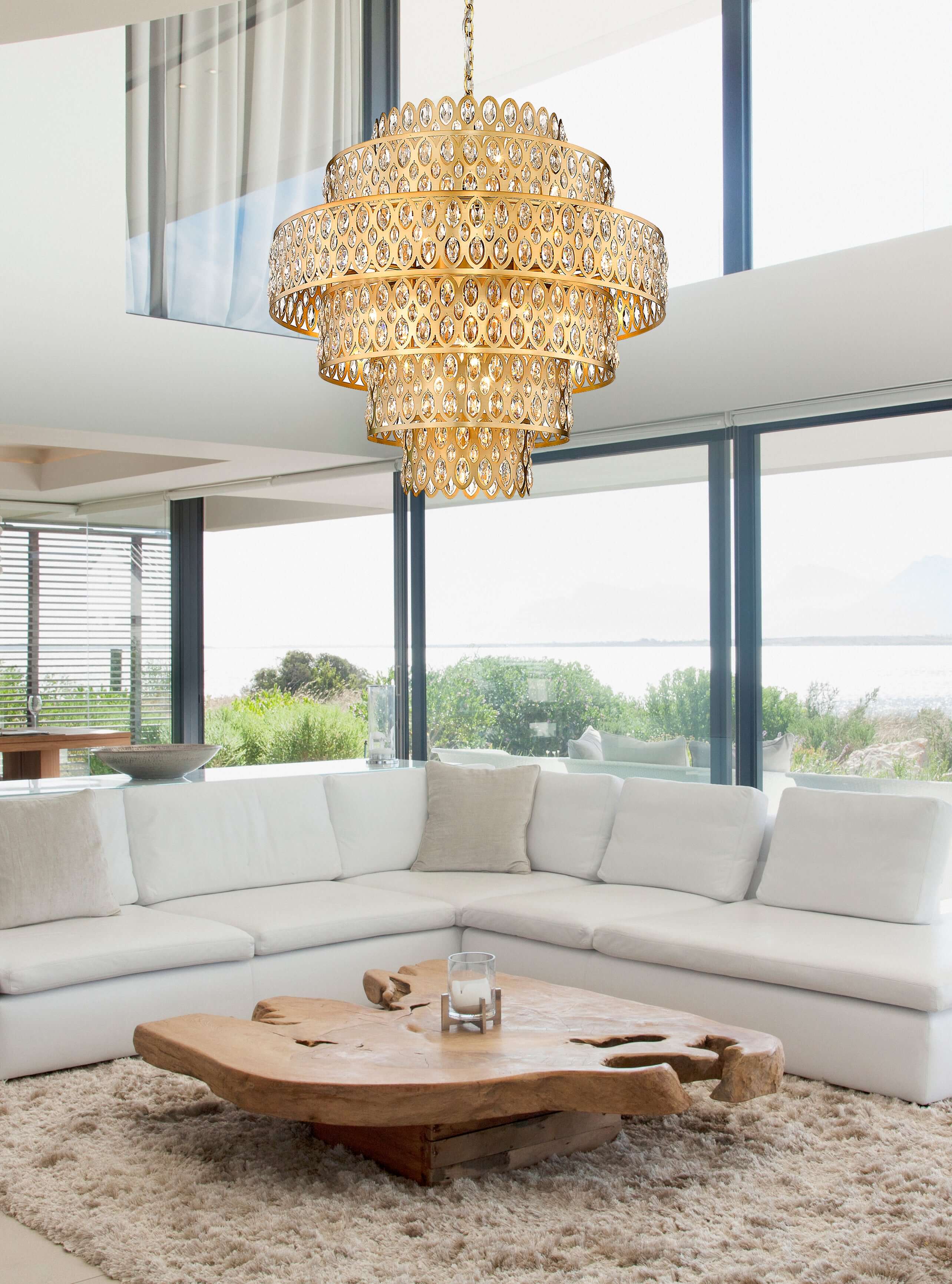 Dealey 17 Light Chandelier Heirloom Brass