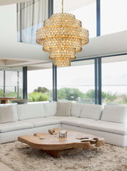 Dealey 17 Light Chandelier Heirloom Brass
