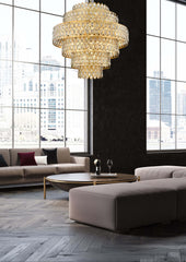 Dealey 17 Light Chandelier Heirloom Brass