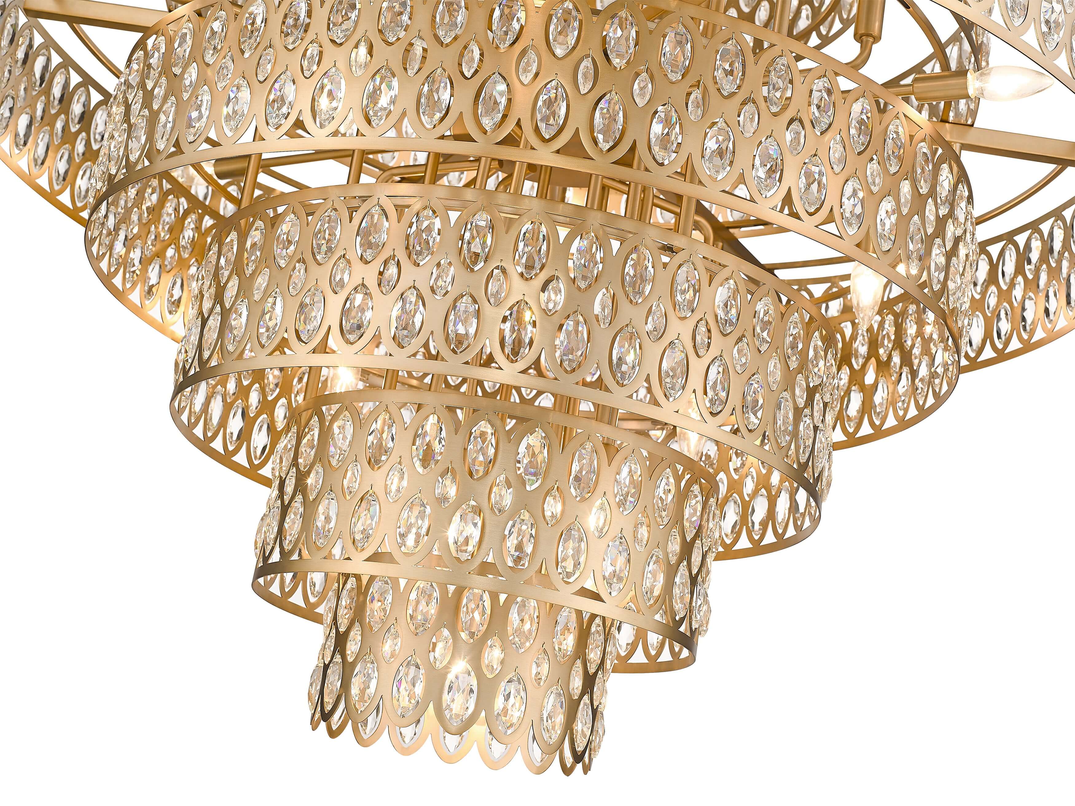 Dealey 25 Light Chandelier Heirloom Brass
