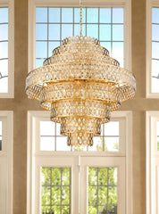 Dealey 25 Light Chandelier Heirloom Brass