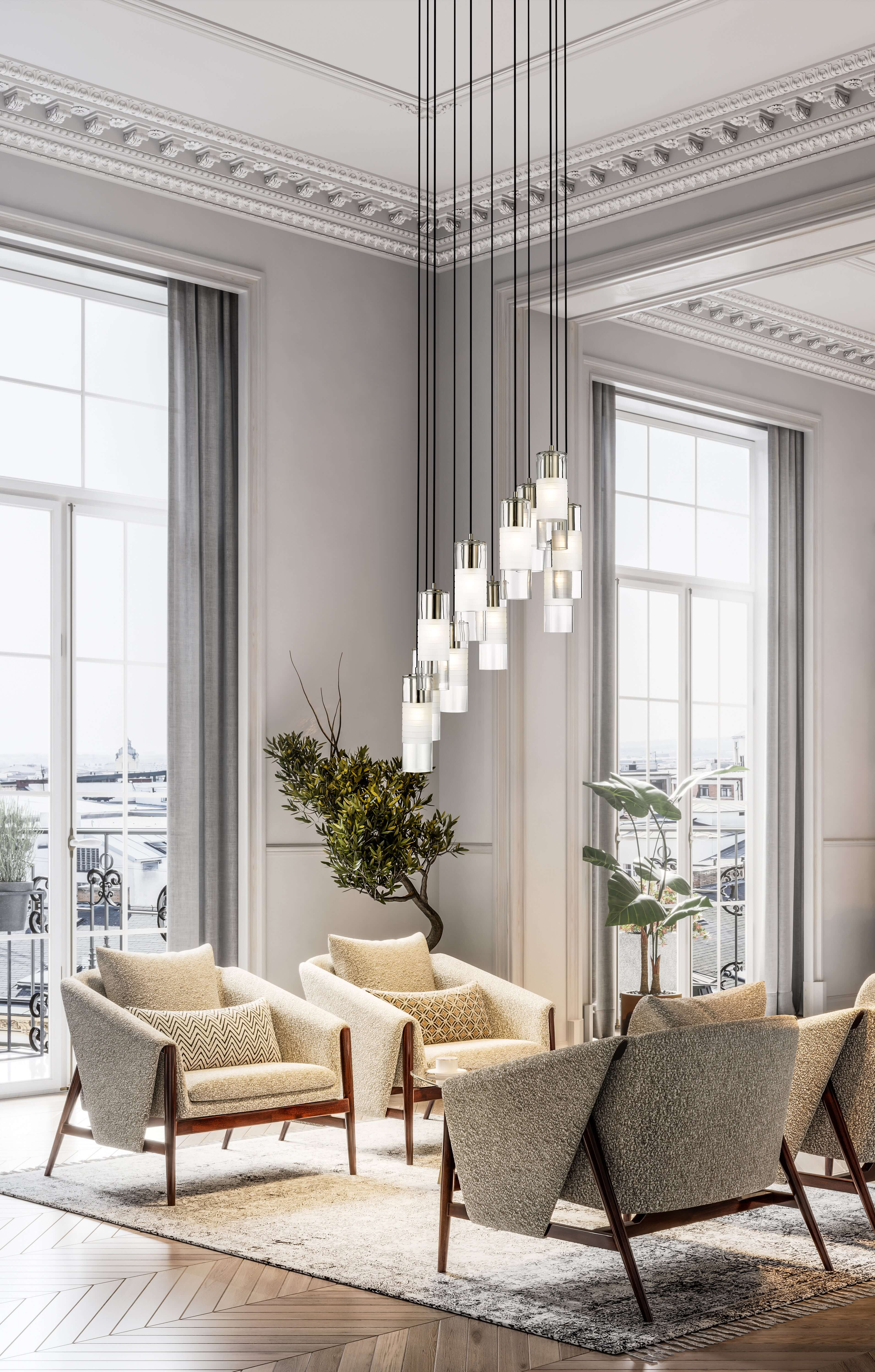 Alton 11 Light Chandelier Brushed Nickel