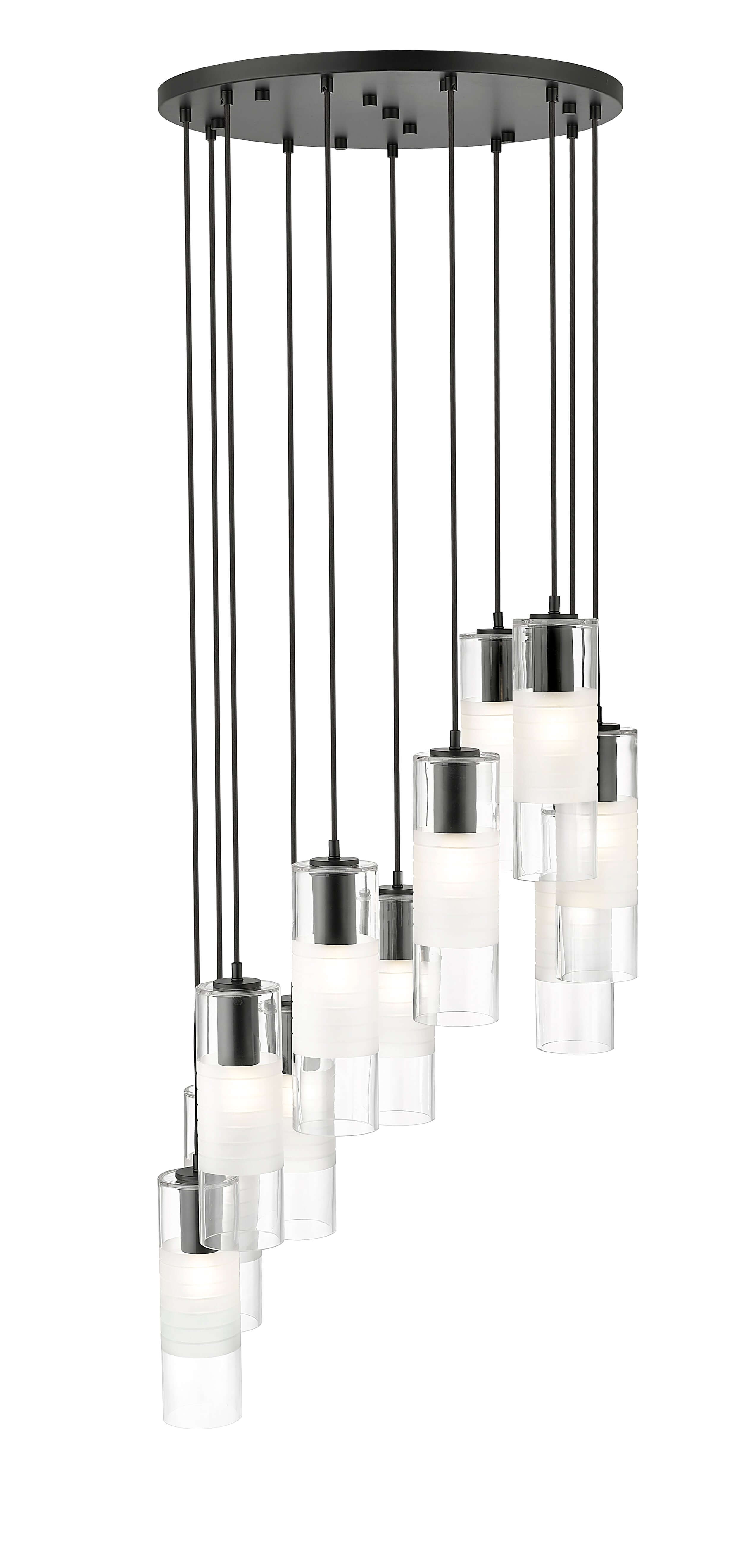 Alton 11 Light Chandelier Matte Black