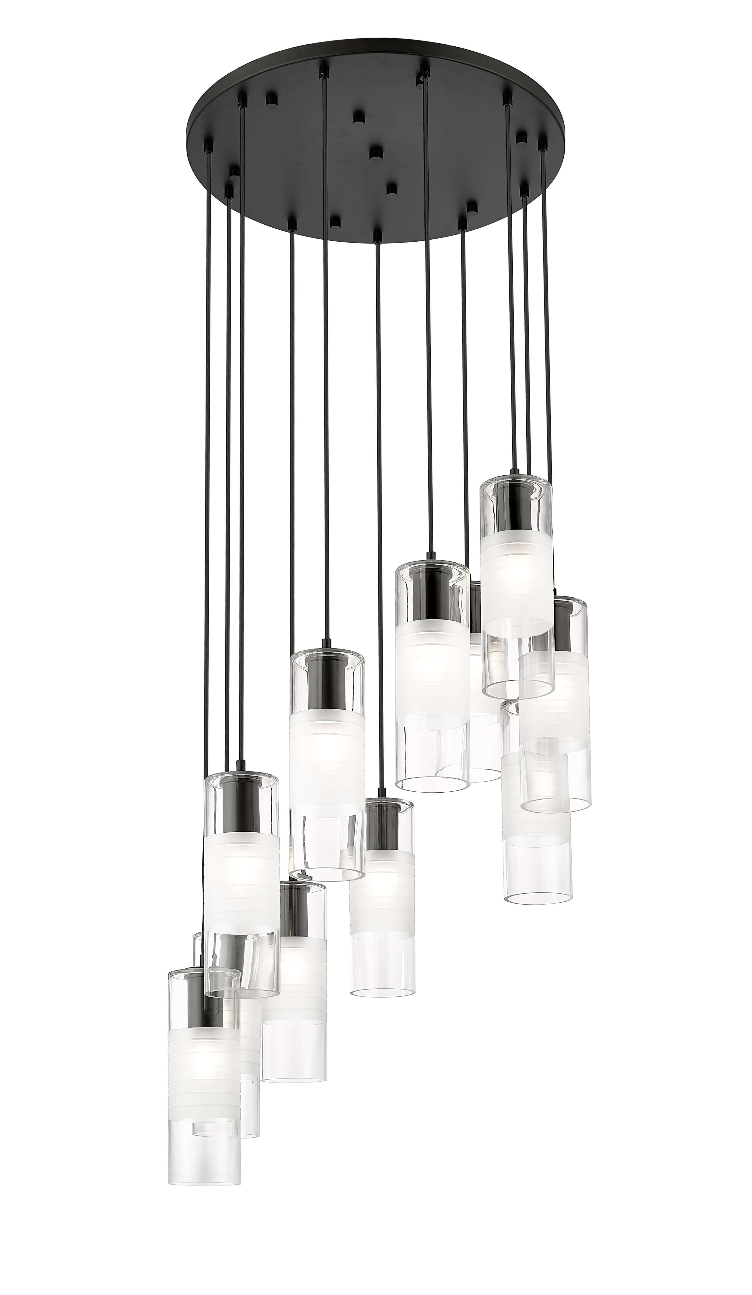 Alton 11 Light Chandelier Matte Black