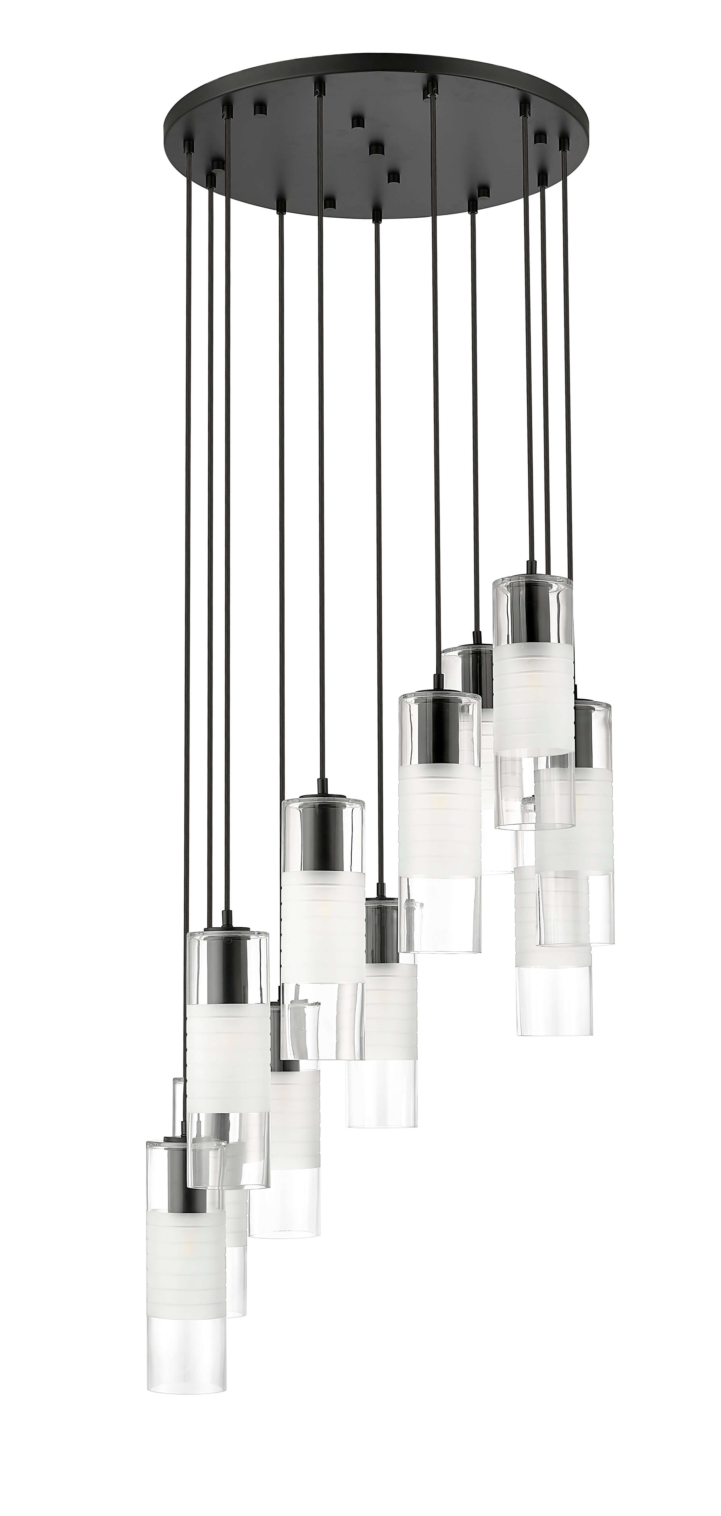 Alton 11 Light Chandelier Matte Black