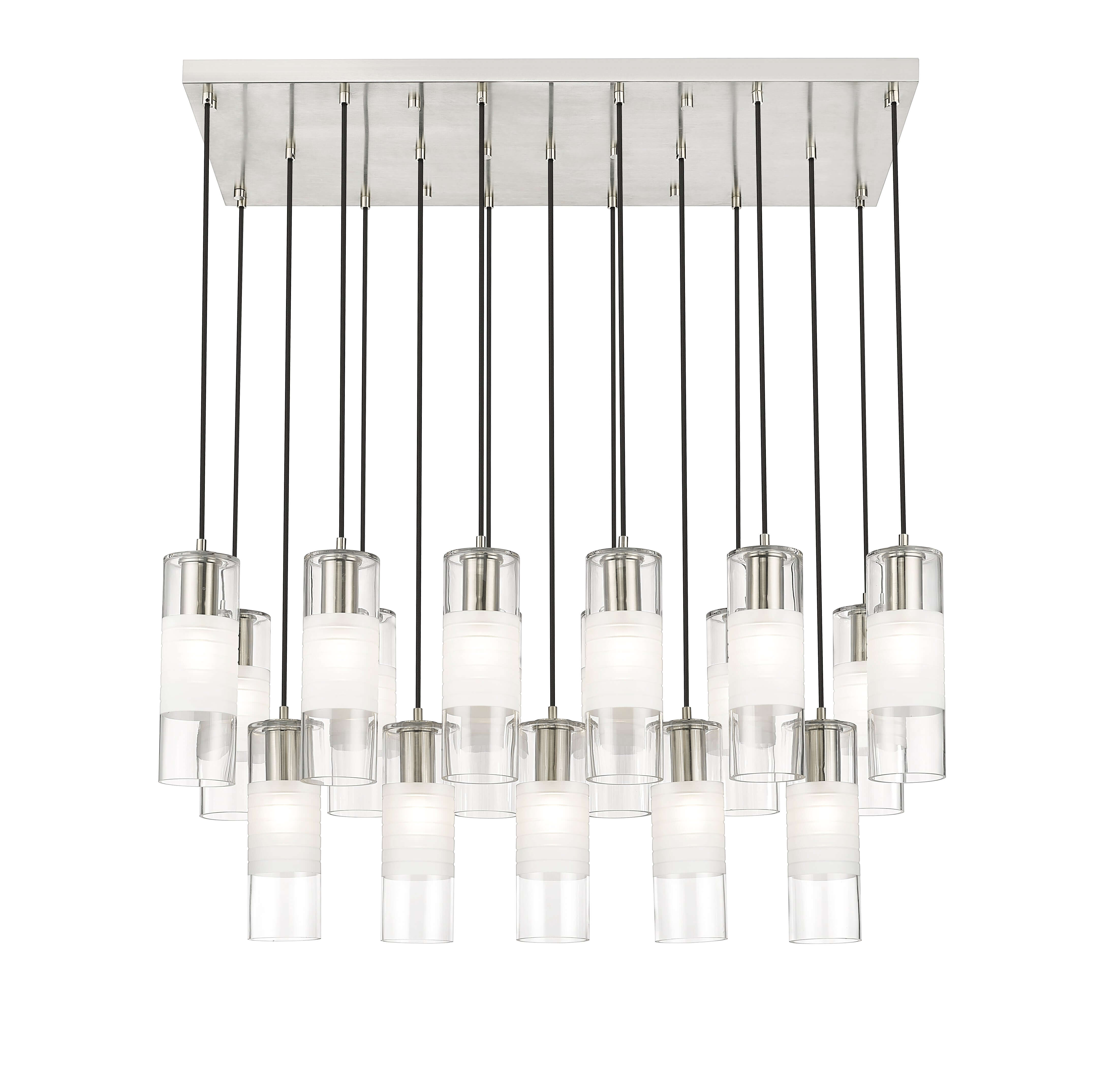 Alton 17 Light Linear Chandelier Brushed Nickel