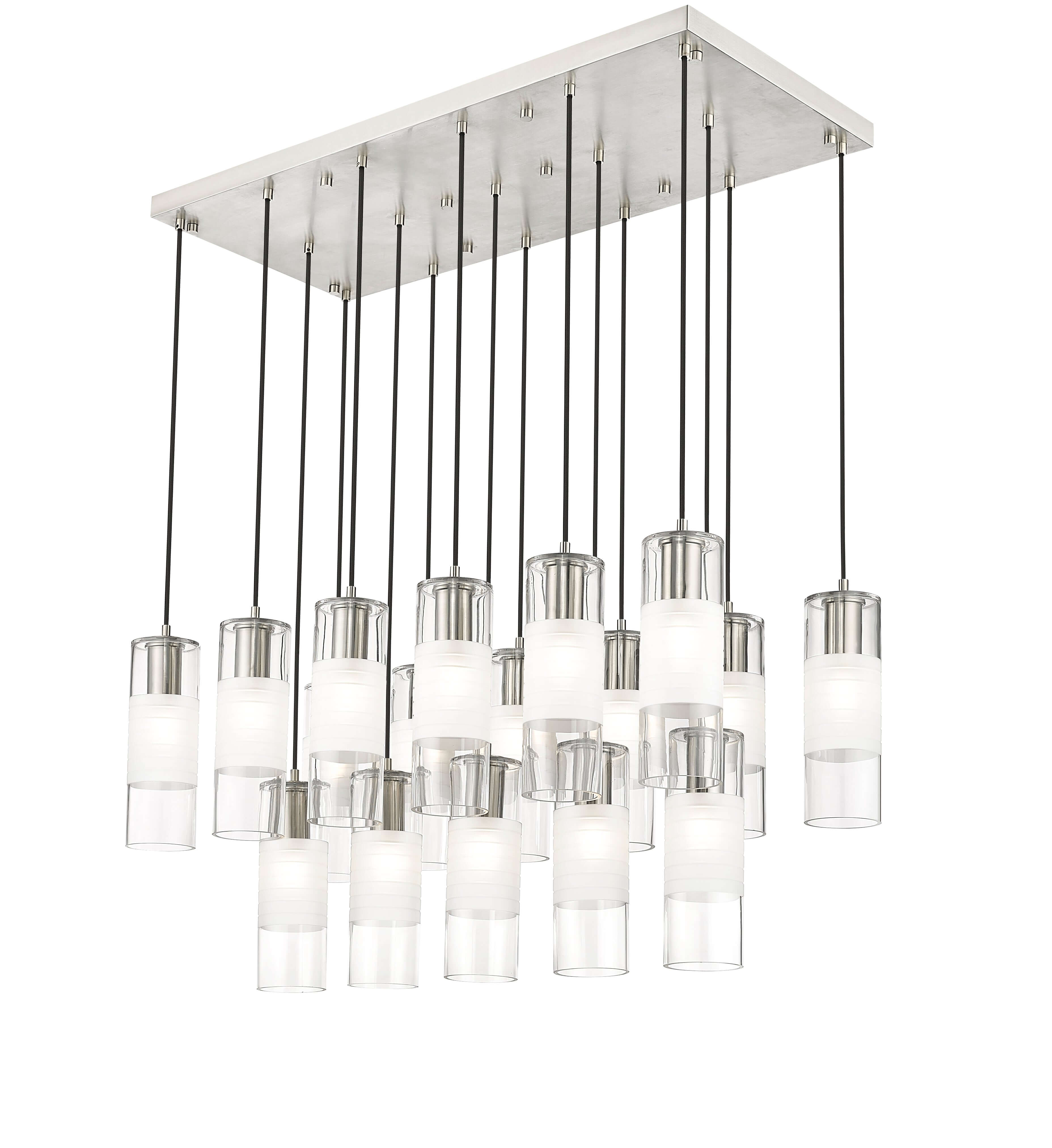 Alton 17 Light Linear Chandelier Brushed Nickel