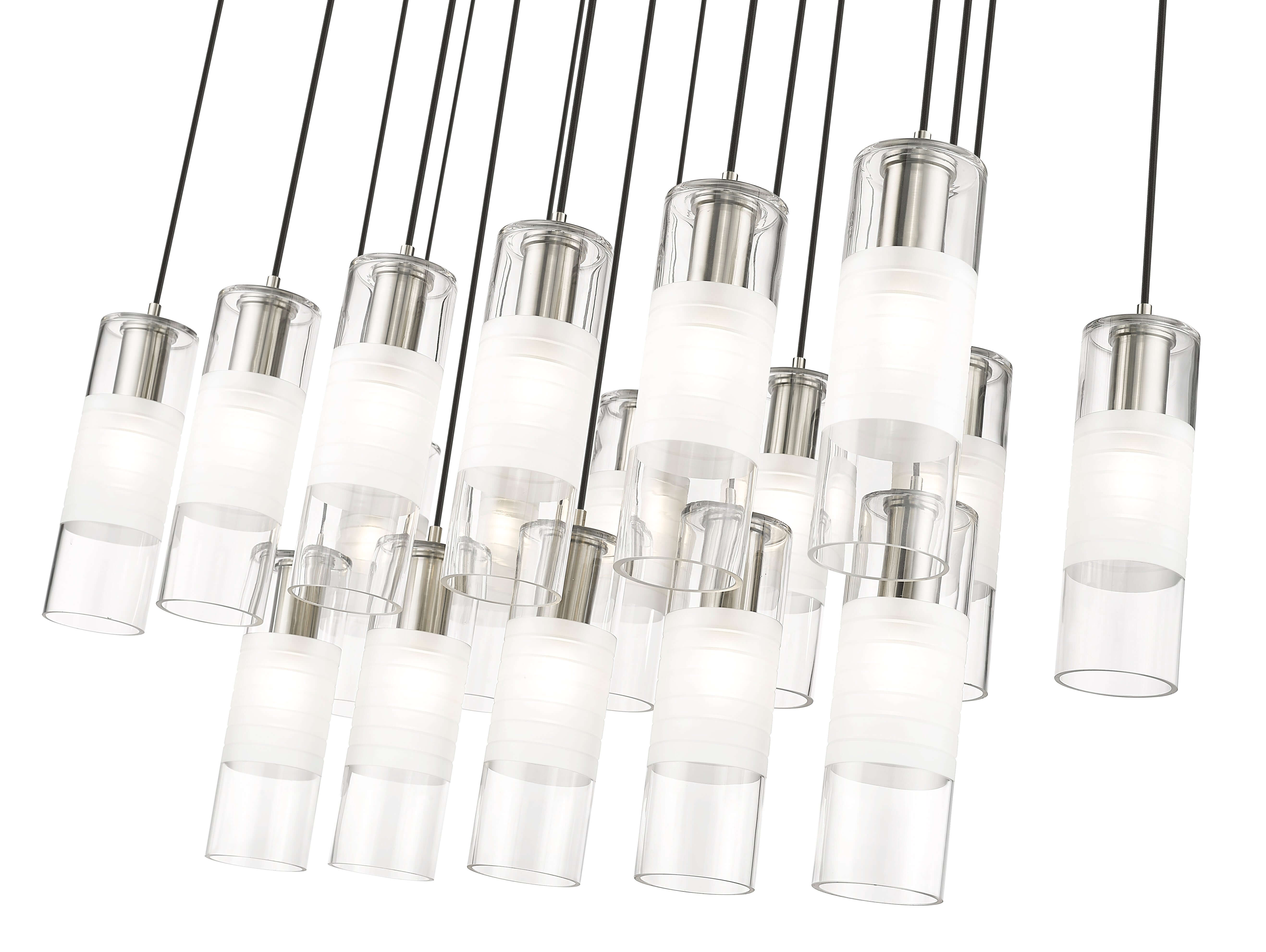 Alton 17 Light Linear Chandelier Brushed Nickel