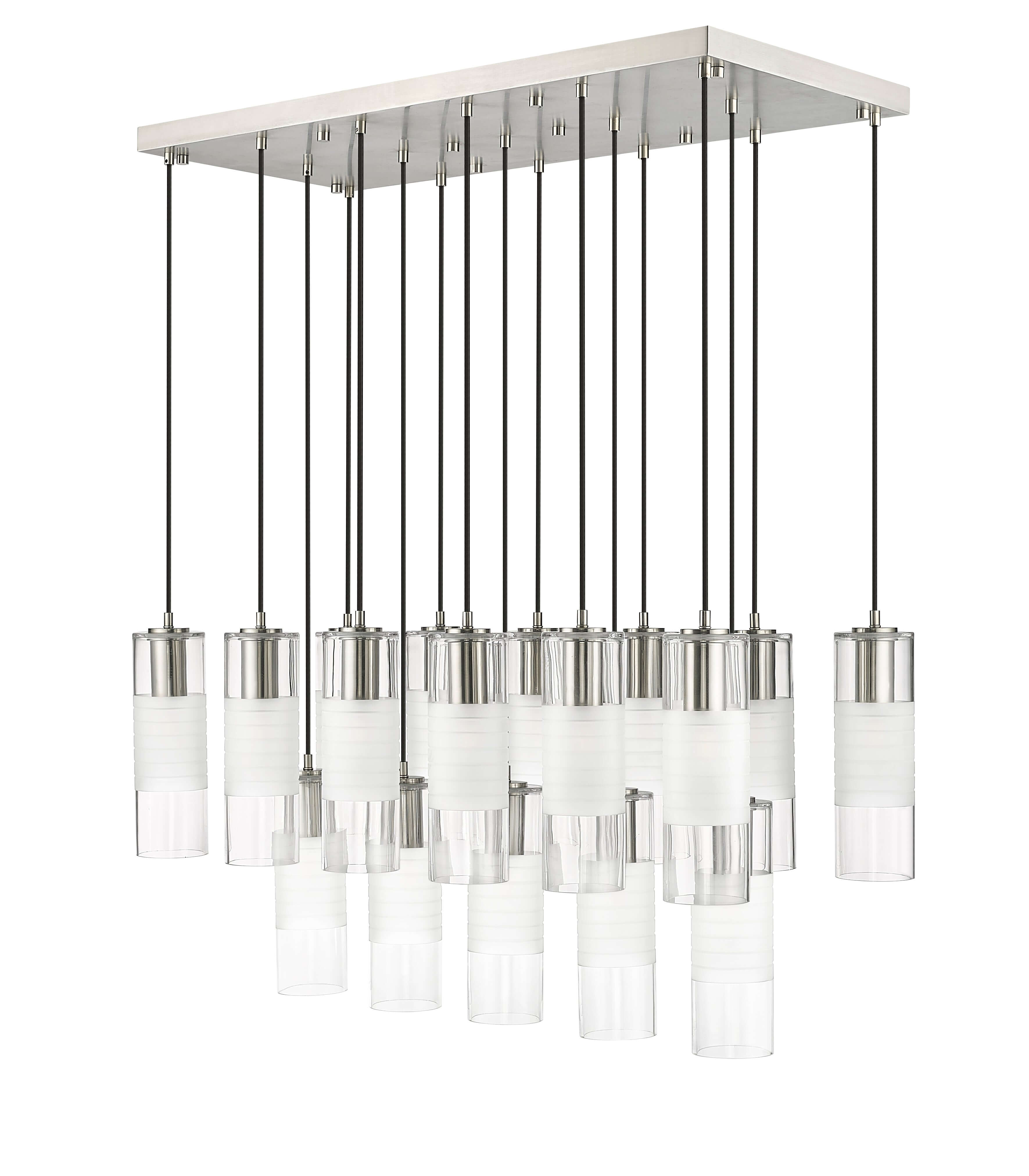 Alton 17 Light Linear Chandelier Brushed Nickel