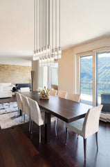 Alton 17 Light Linear Chandelier Brushed Nickel