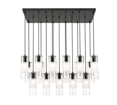 Alton 17 Light Linear Chandelier Matte Black
