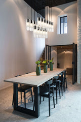 Alton 17 Light Linear Chandelier Matte Black