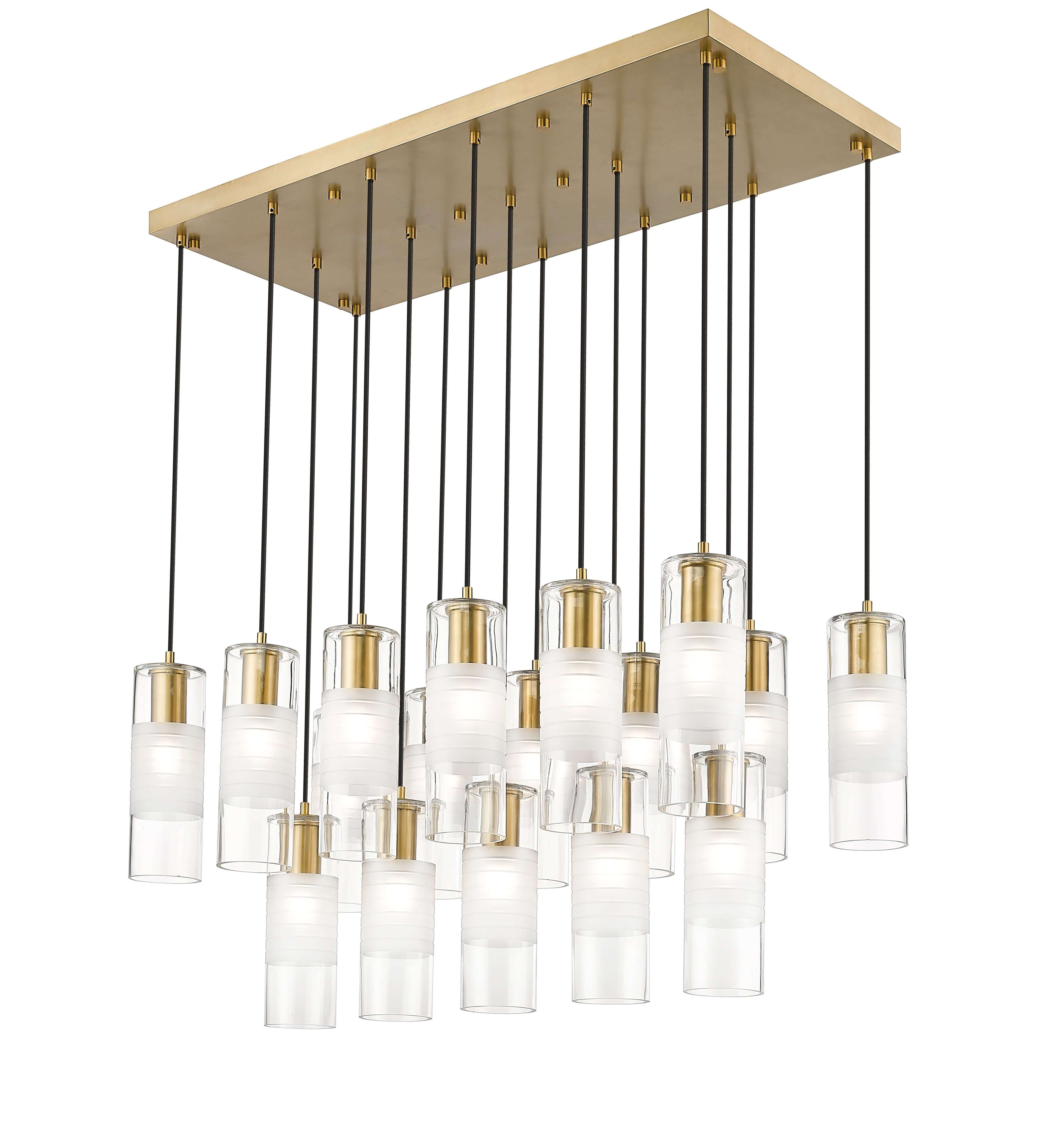Alton 17 Light Linear Chandelier Modern Gold