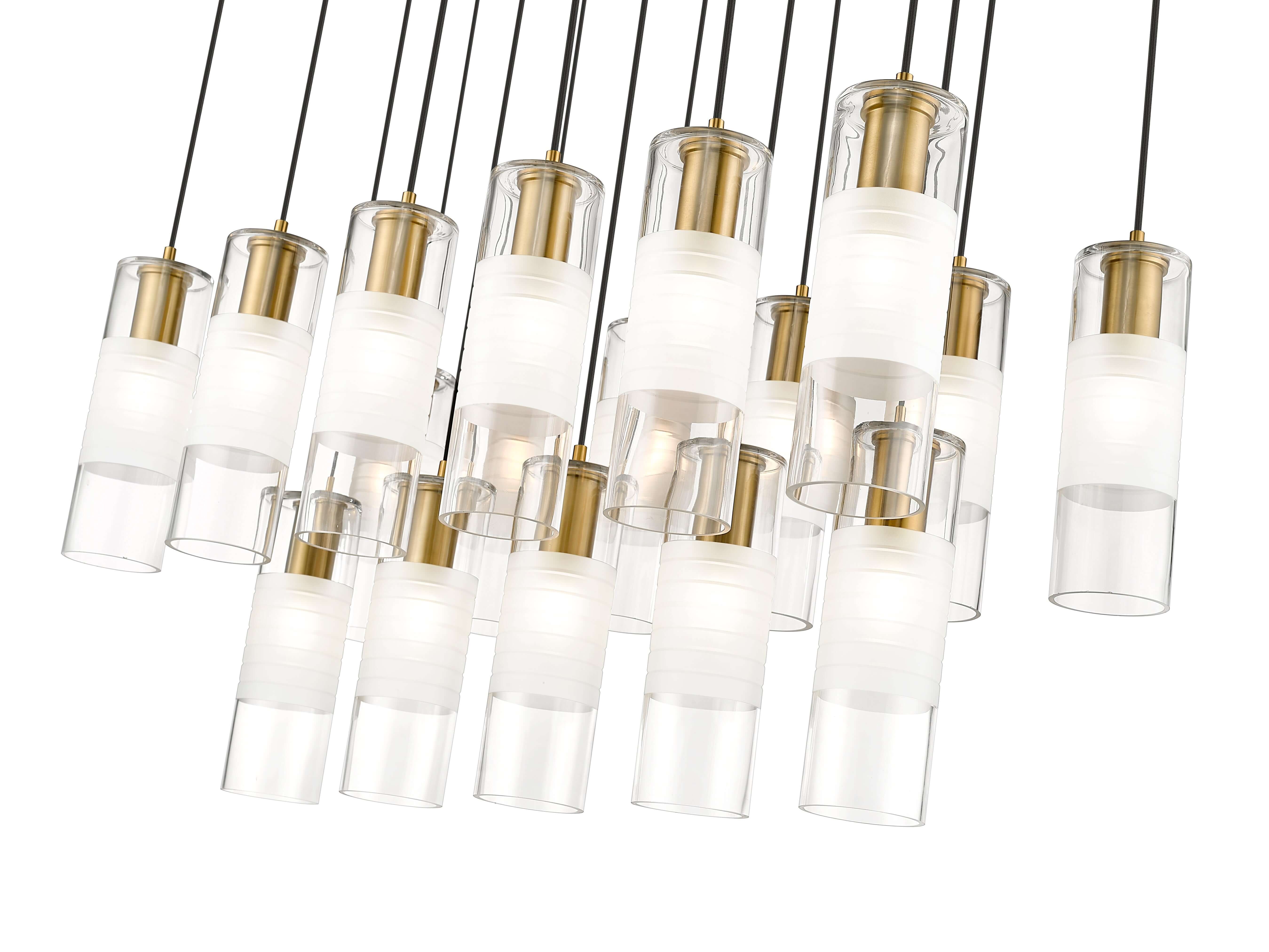 Alton 17 Light Linear Chandelier Modern Gold