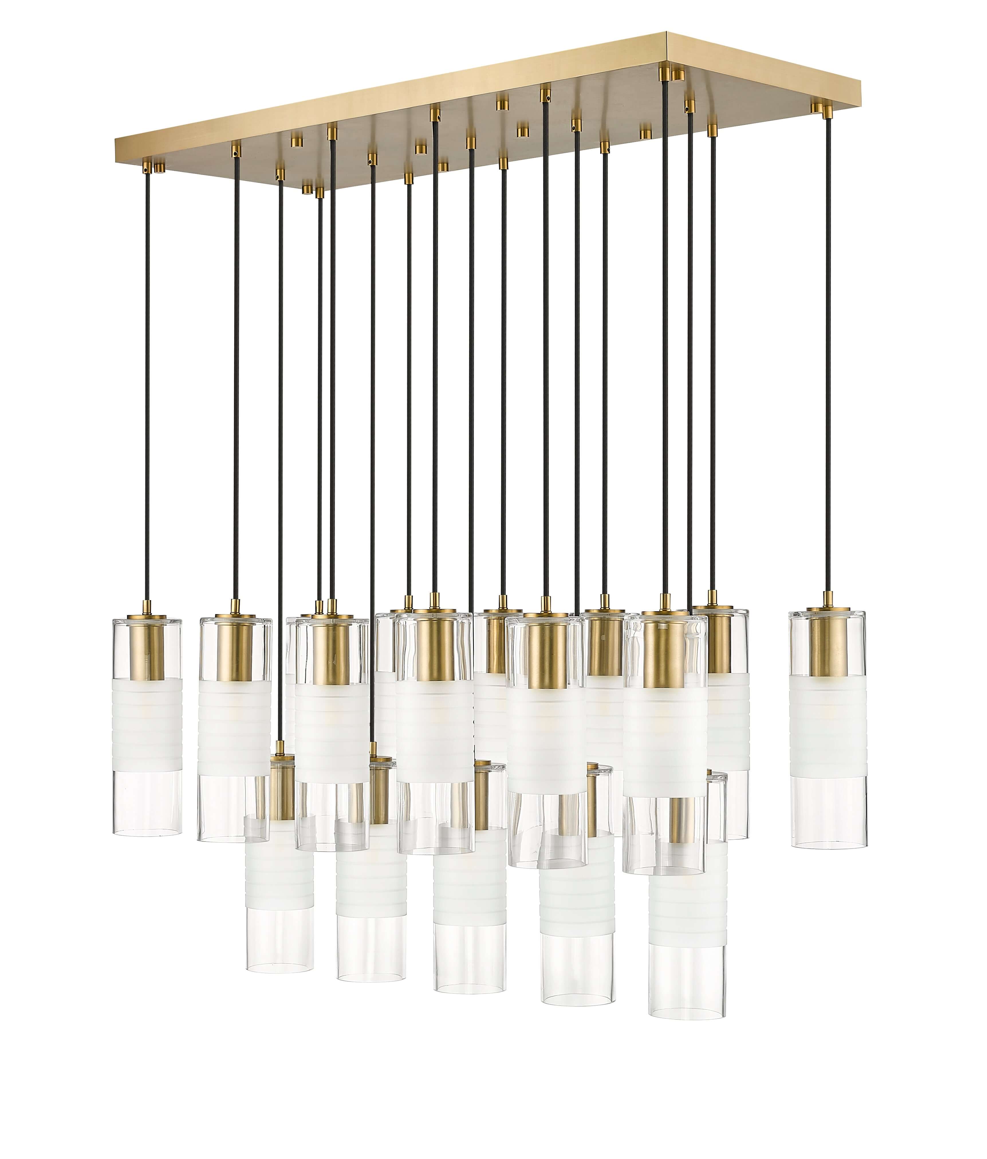 Alton 17 Light Linear Chandelier Modern Gold