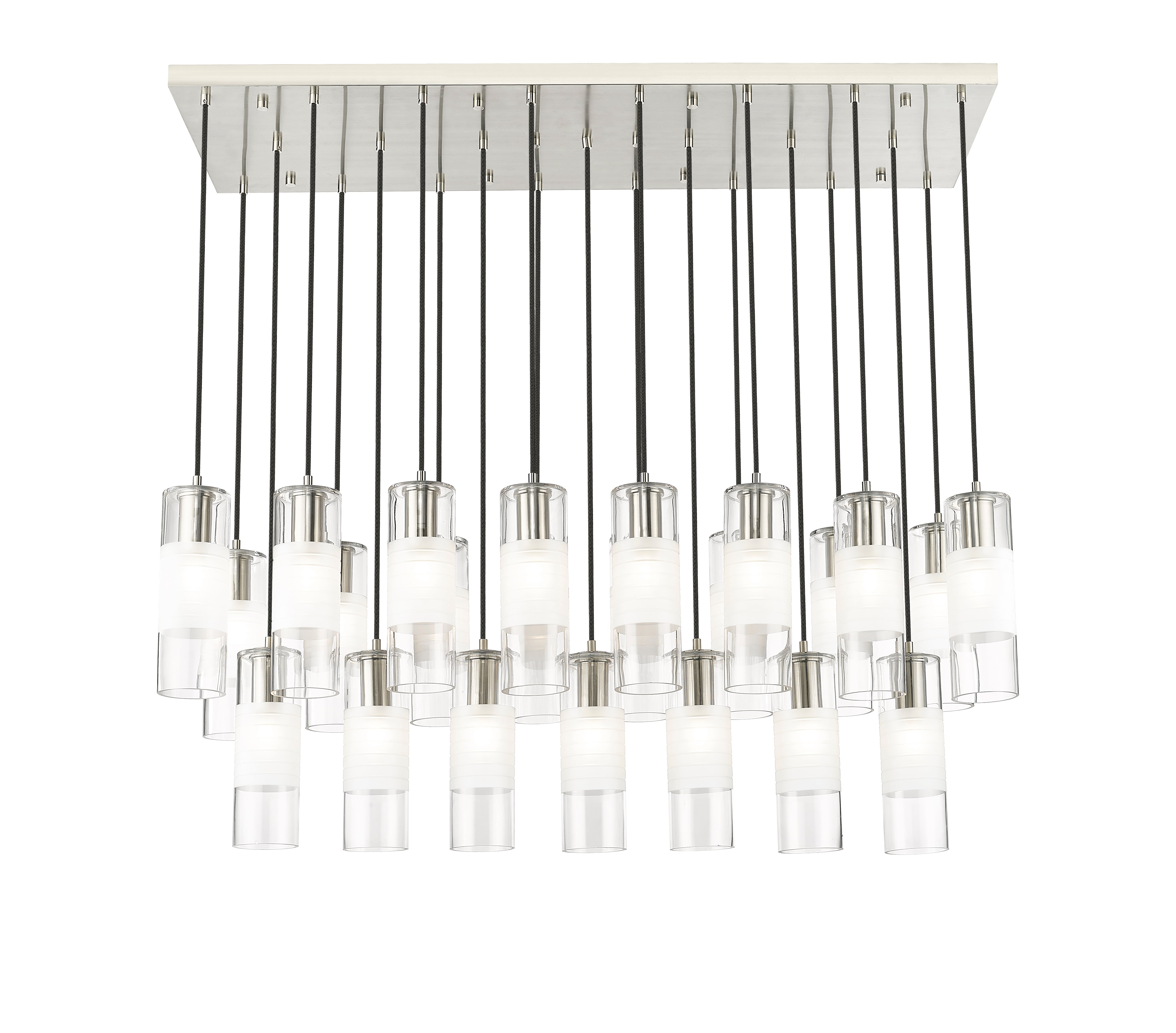 Alton 23 Light Linear Chandelier Brushed Nickel