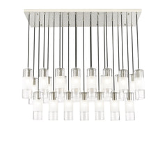 Alton 23 Light Linear Chandelier Brushed Nickel