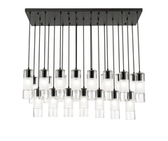Alton 23 Light Linear Chandelier Matte Black
