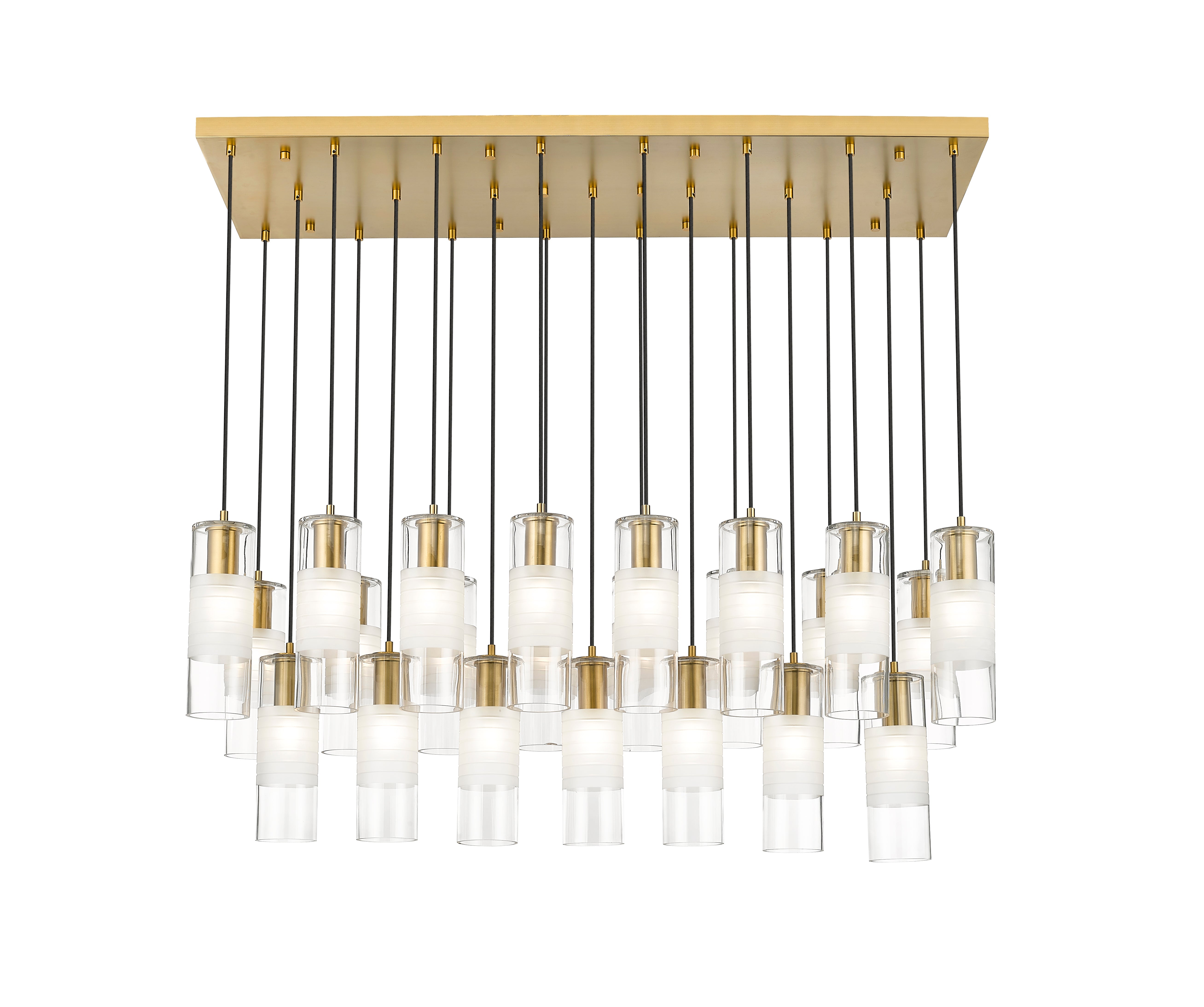Alton 23 Light Linear Chandelier Modern Gold