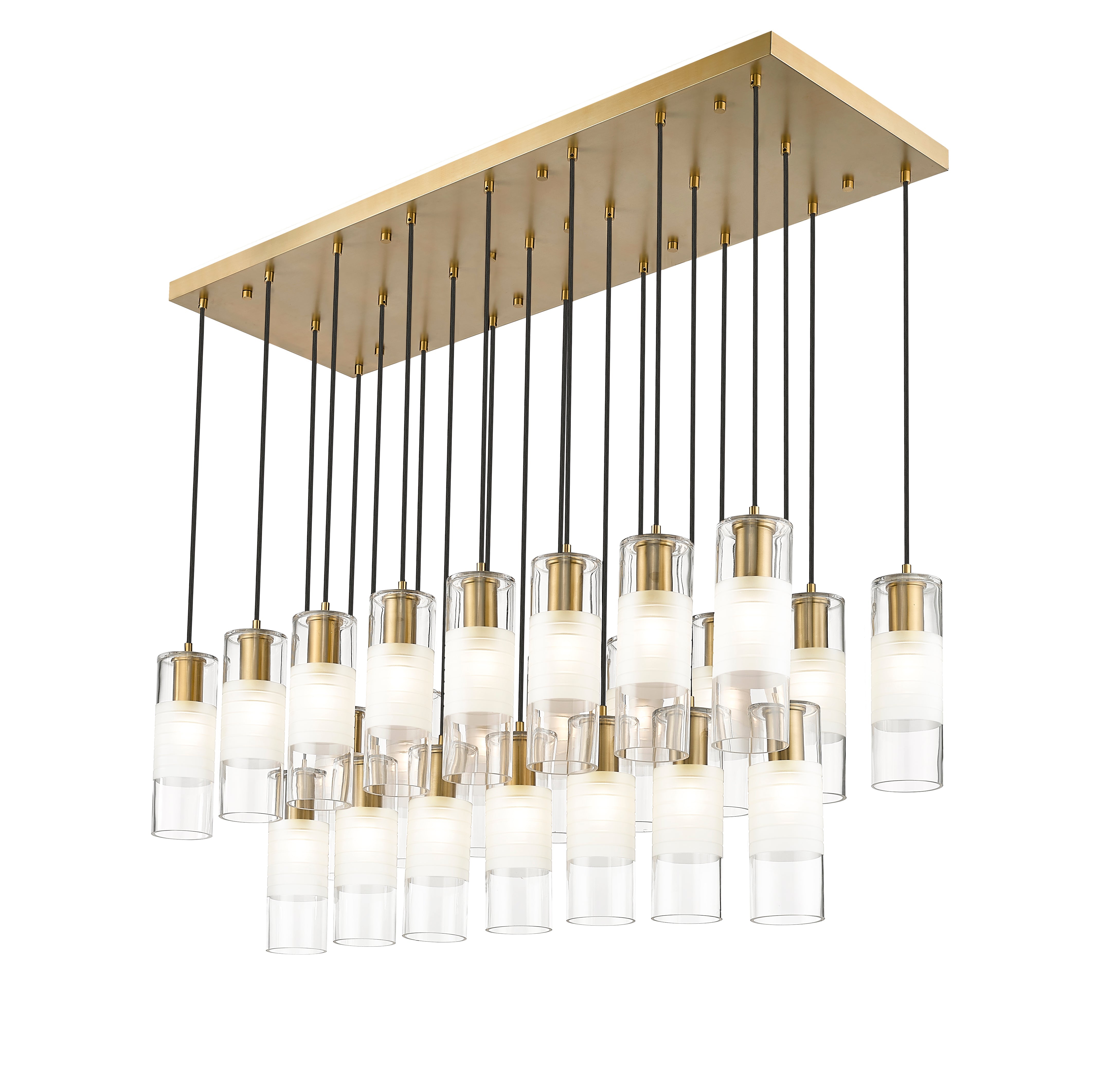 Alton 23 Light Linear Chandelier Modern Gold