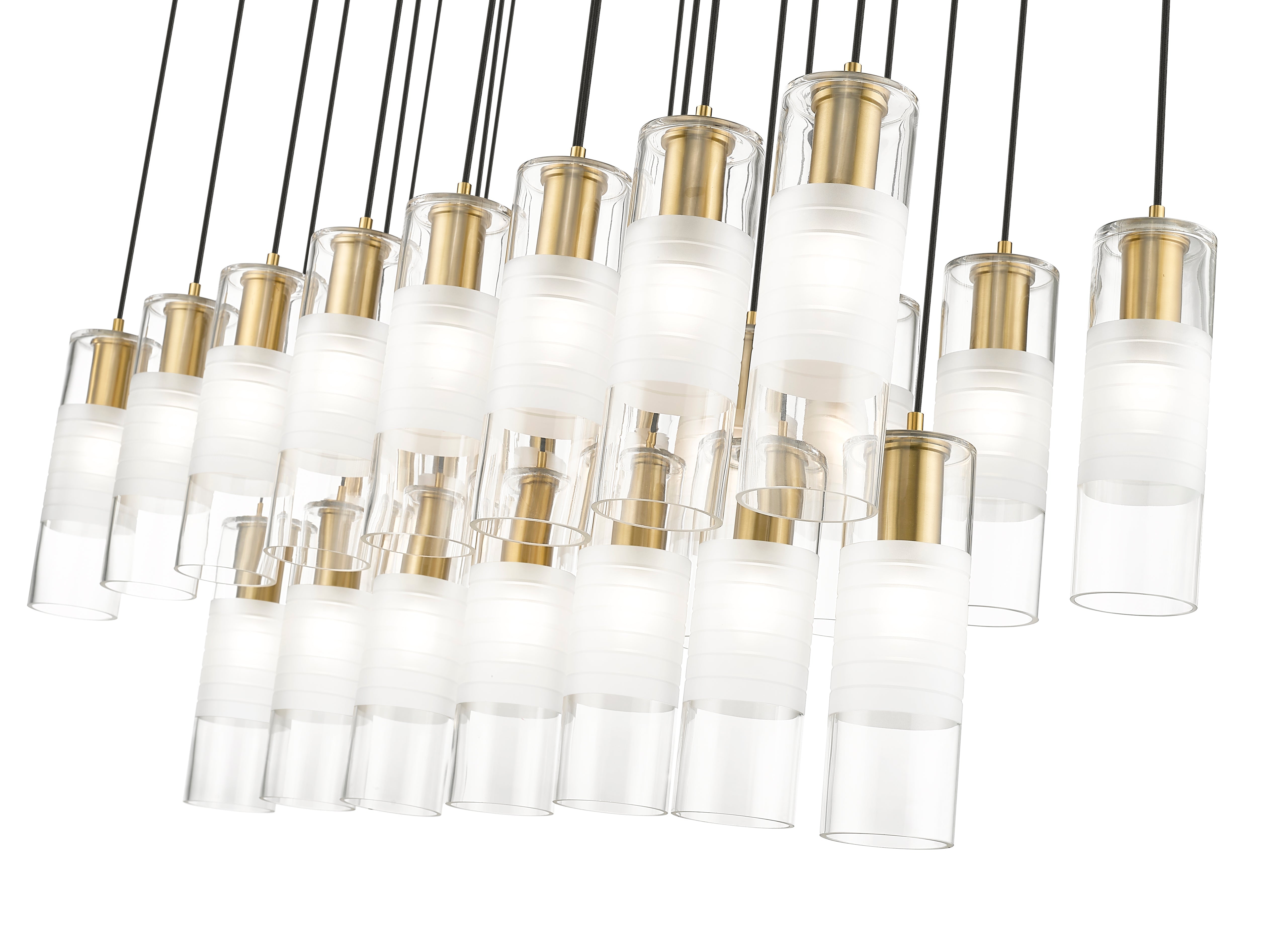 Alton 23 Light Linear Chandelier Modern Gold