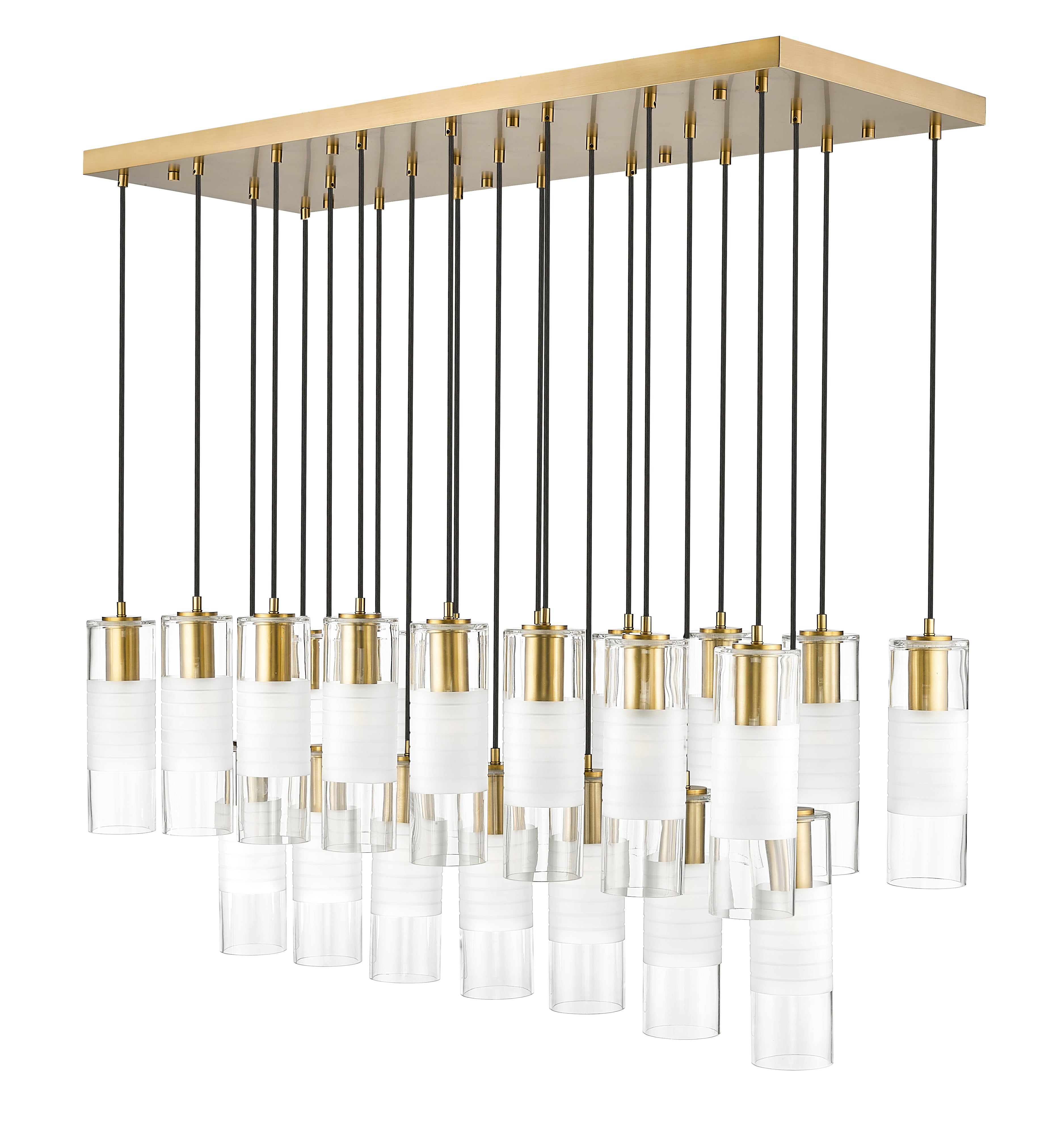 Alton 23 Light Linear Chandelier Modern Gold