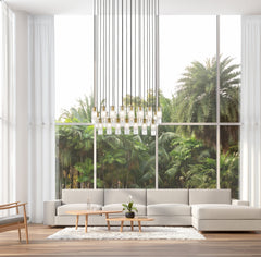Alton 23 Light Linear Chandelier Modern Gold