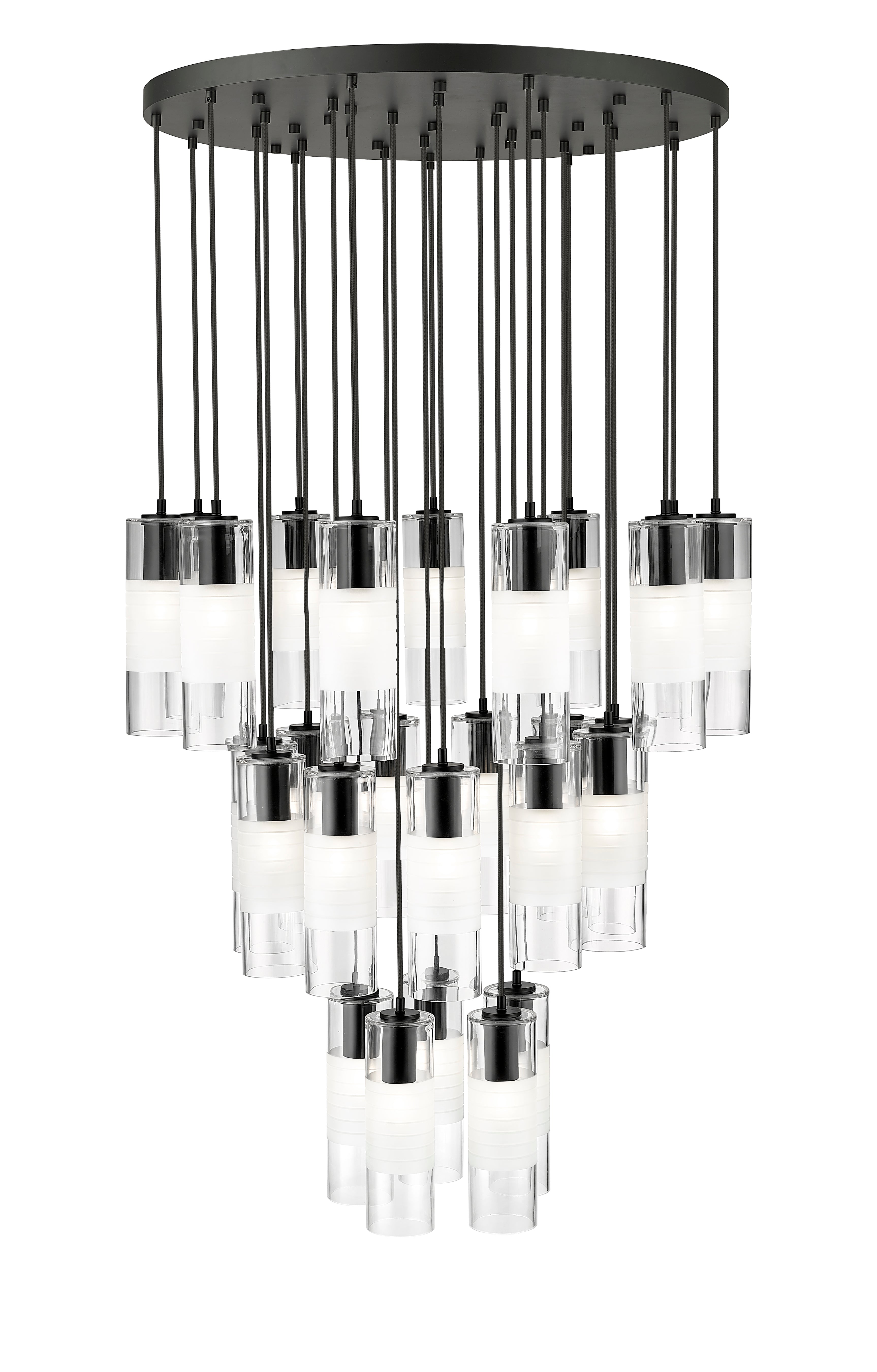Alton 27 Light Chandelier Matte Black