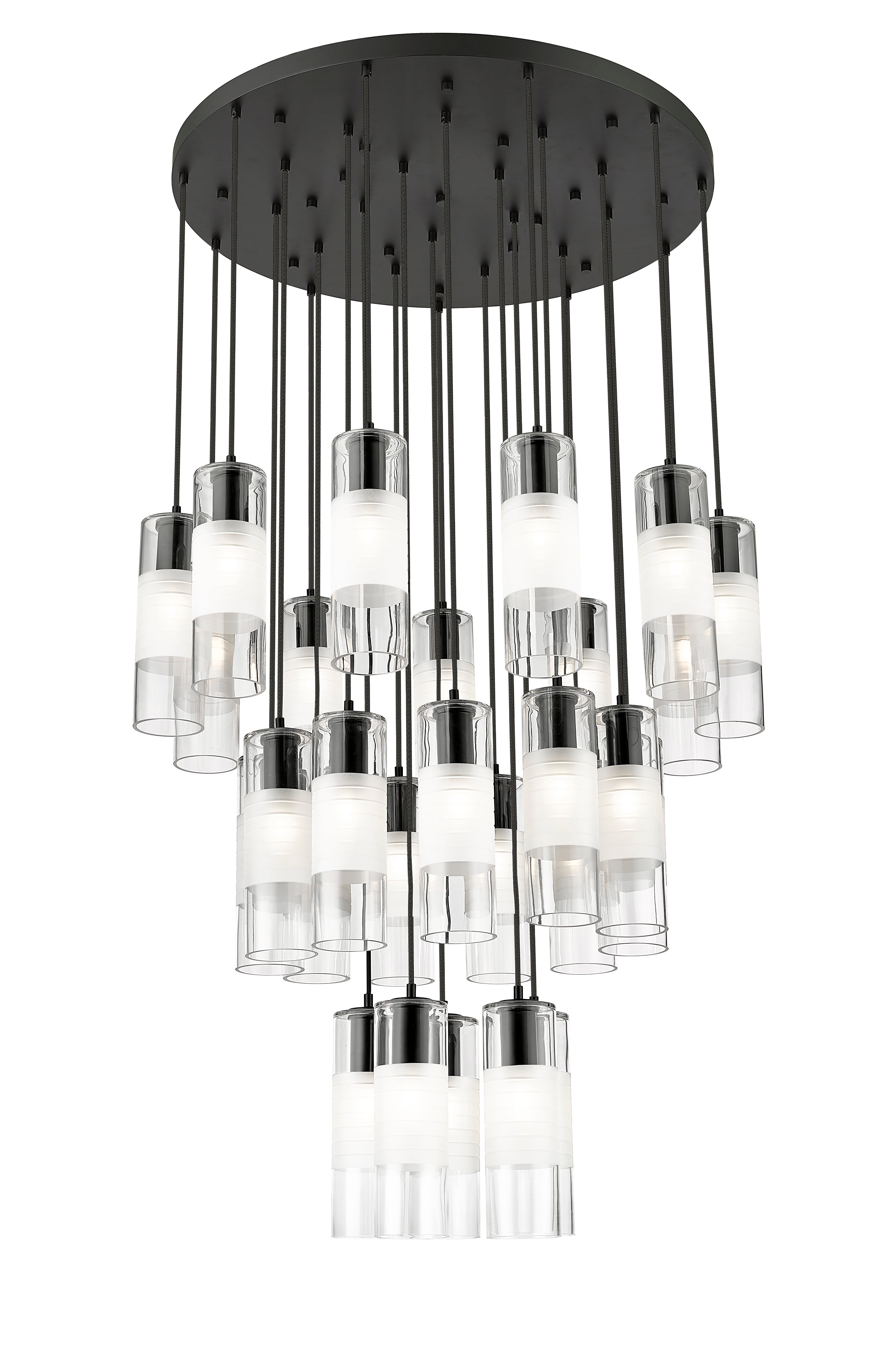 Alton 27 Light Chandelier Matte Black