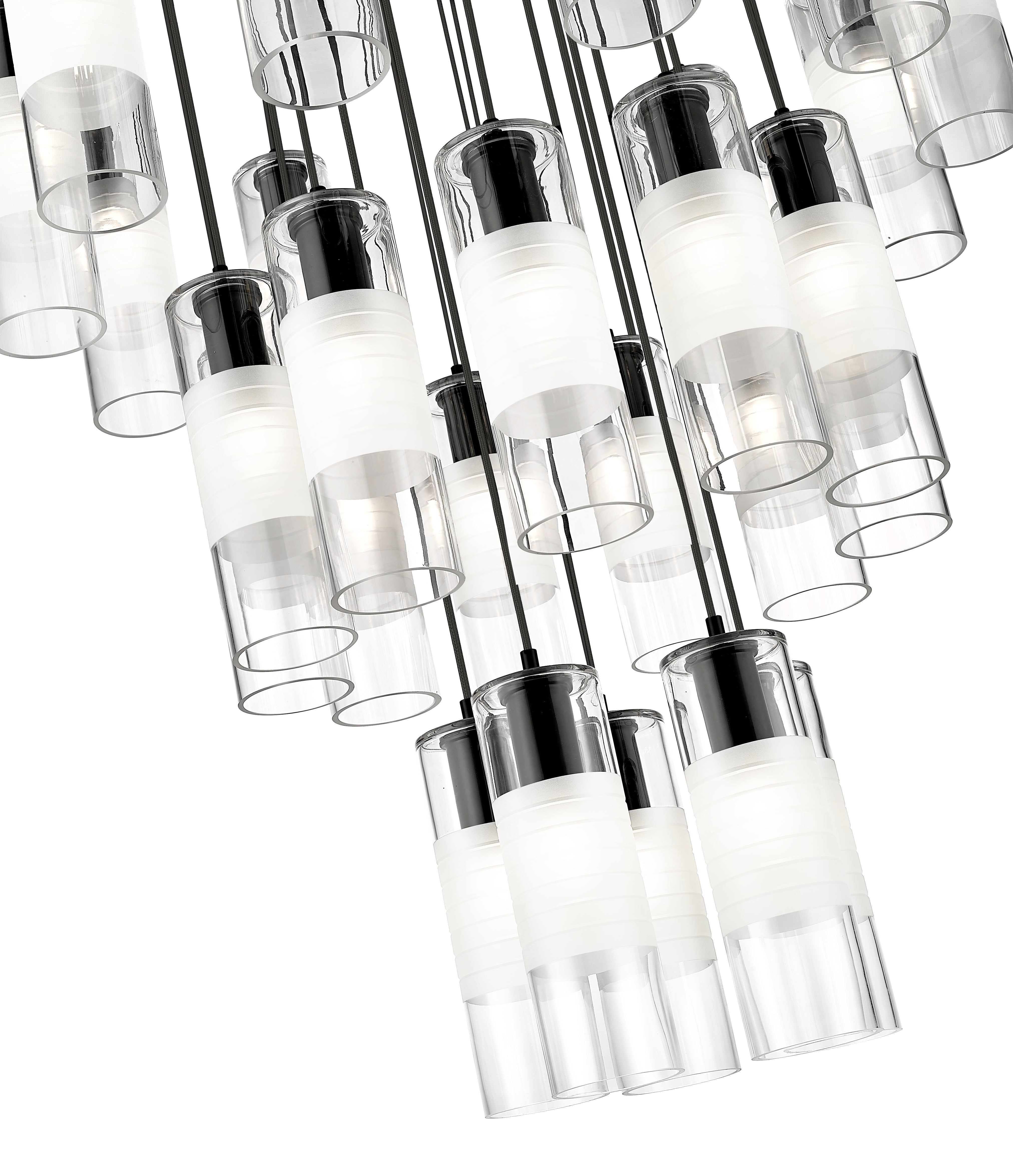 Alton 27 Light Chandelier Matte Black