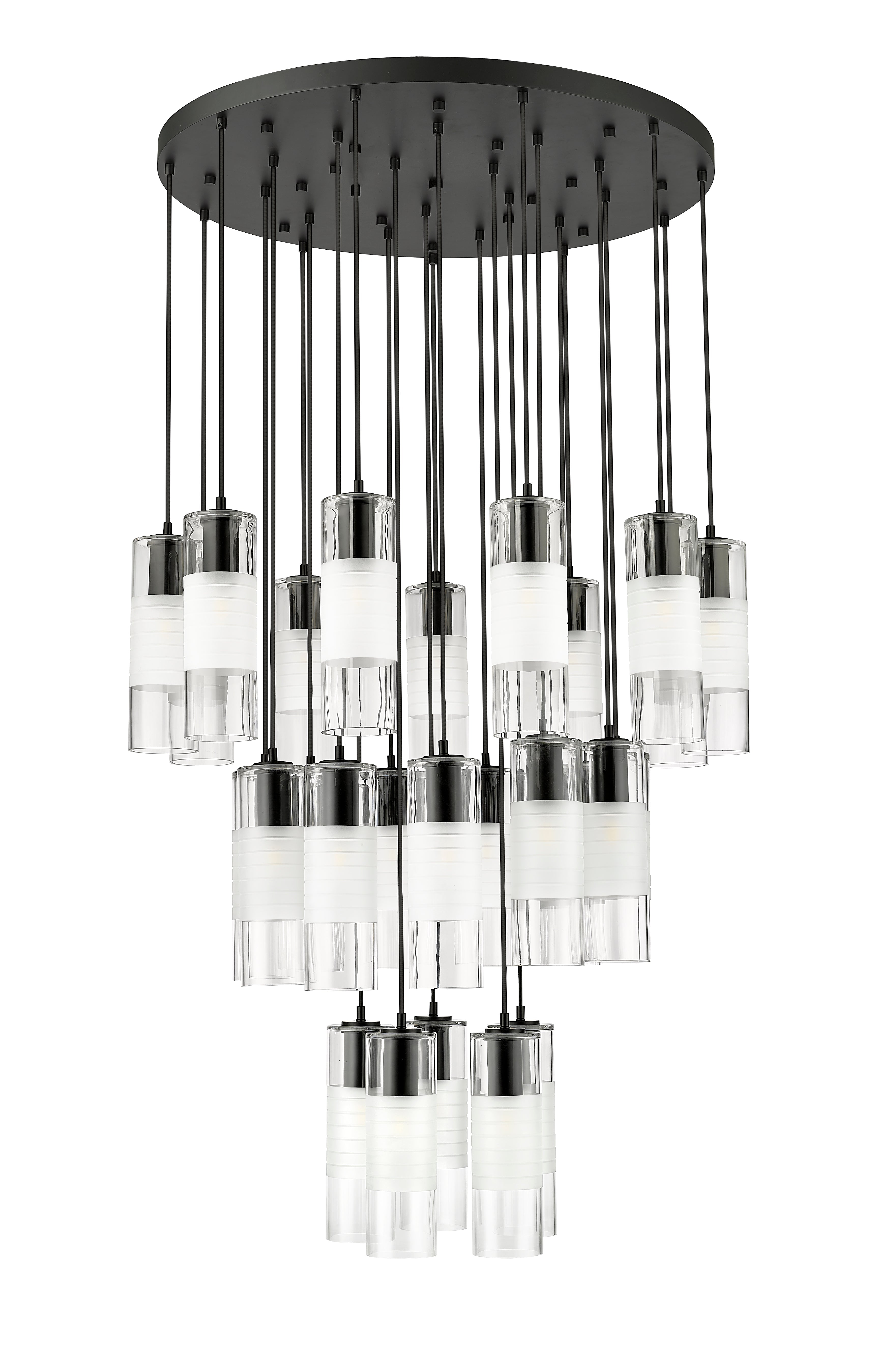 Alton 27 Light Chandelier Matte Black
