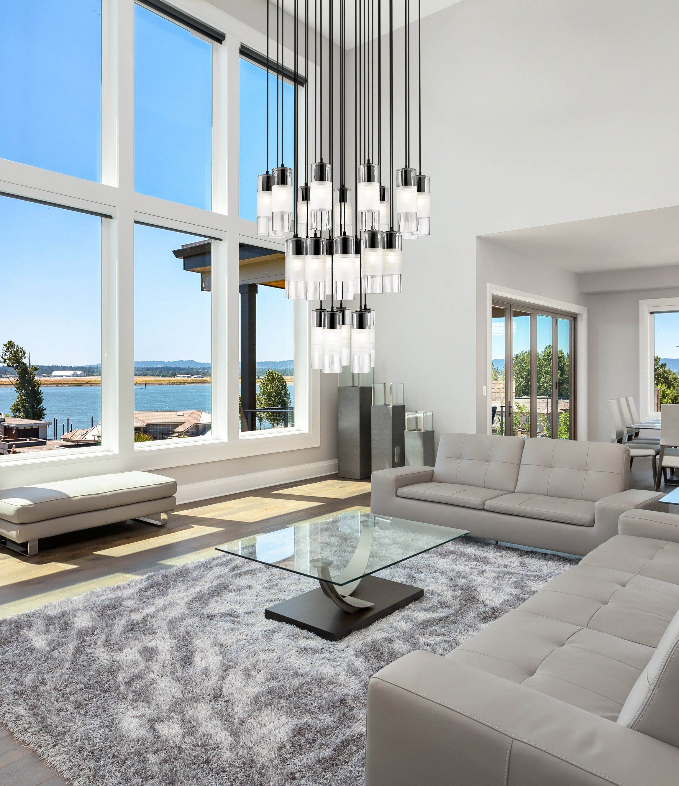 Alton 27 Light Chandelier Matte Black