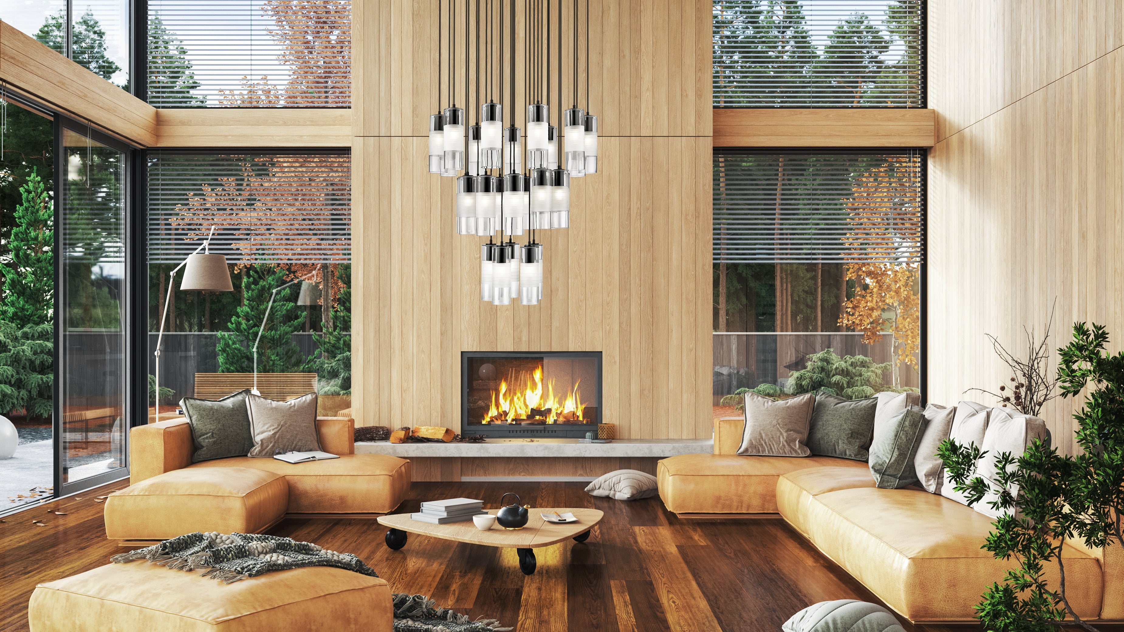 Alton 27 Light Chandelier Matte Black