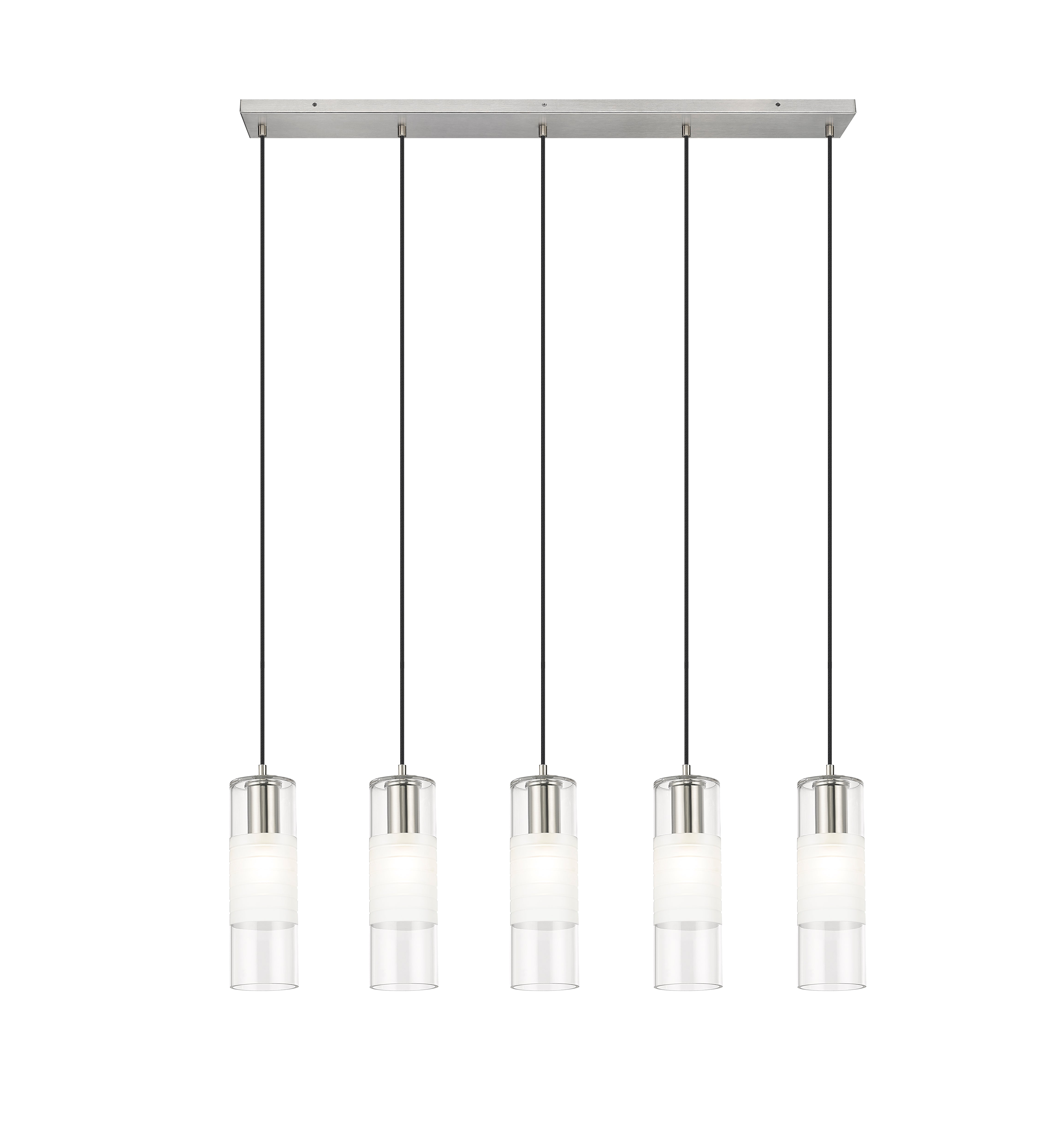 Alton 5 Light Linear Chandelier Brushed Nickel