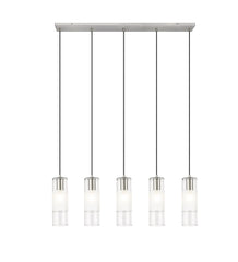 Alton 5 Light Linear Chandelier Brushed Nickel