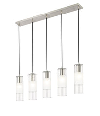 Alton 5 Light Linear Chandelier Brushed Nickel