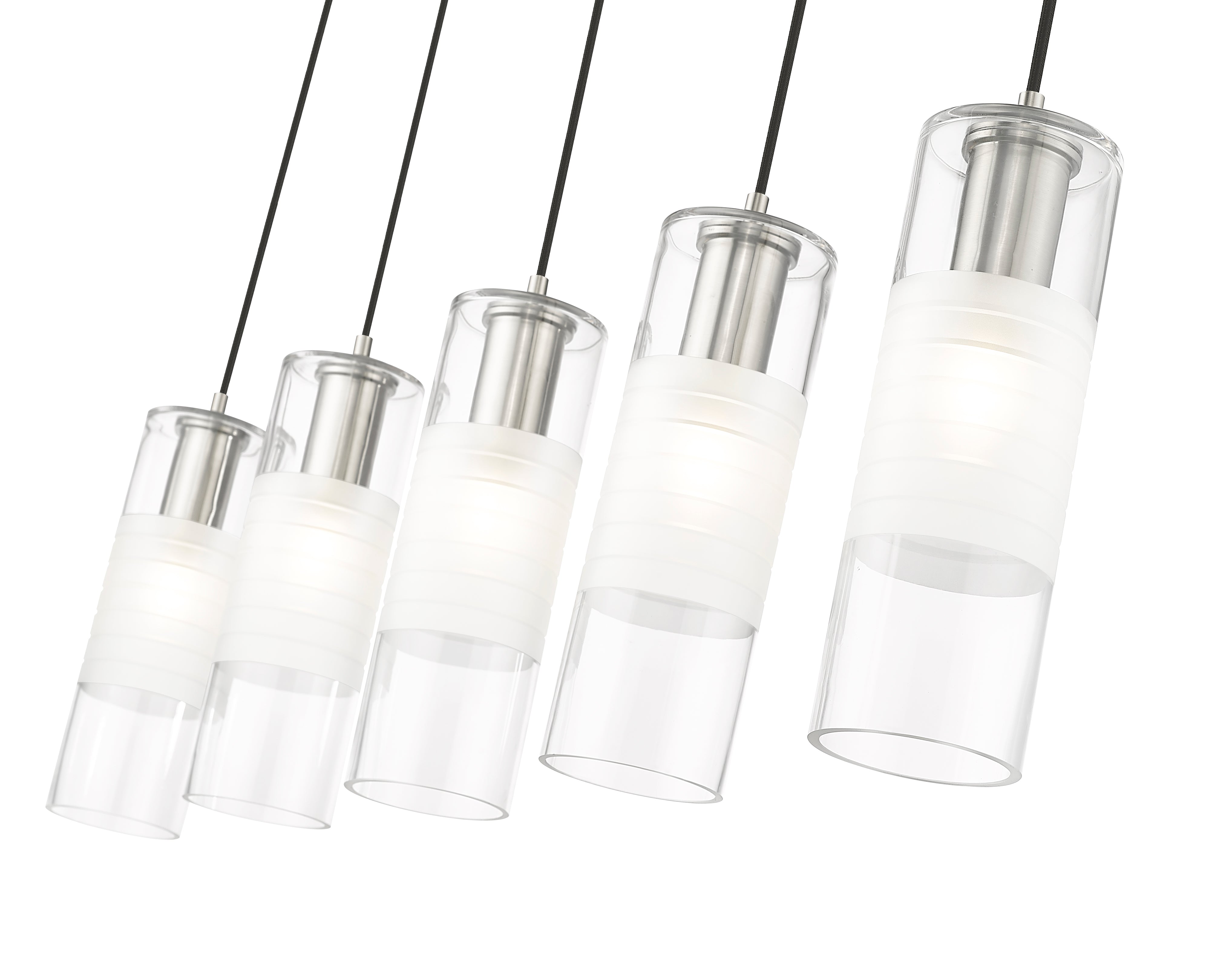 Alton 5 Light Linear Chandelier Brushed Nickel