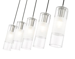 Alton 5 Light Linear Chandelier Brushed Nickel