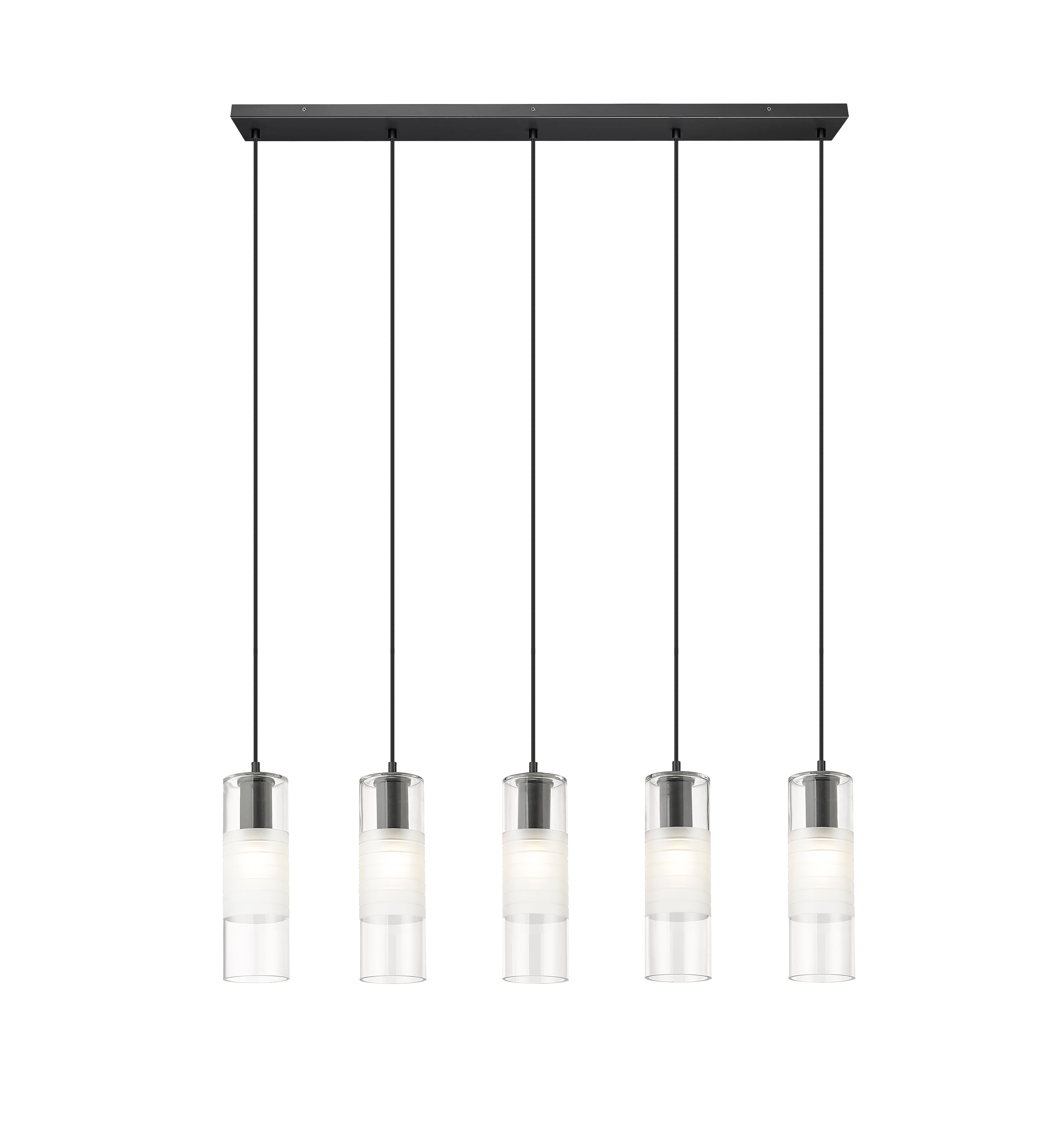 Alton 5 Light Linear Chandelier Matte Black