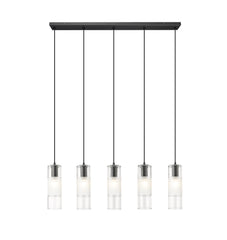 Alton 5 Light Linear Chandelier Matte Black