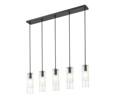 Alton 5 Light Linear Chandelier Matte Black