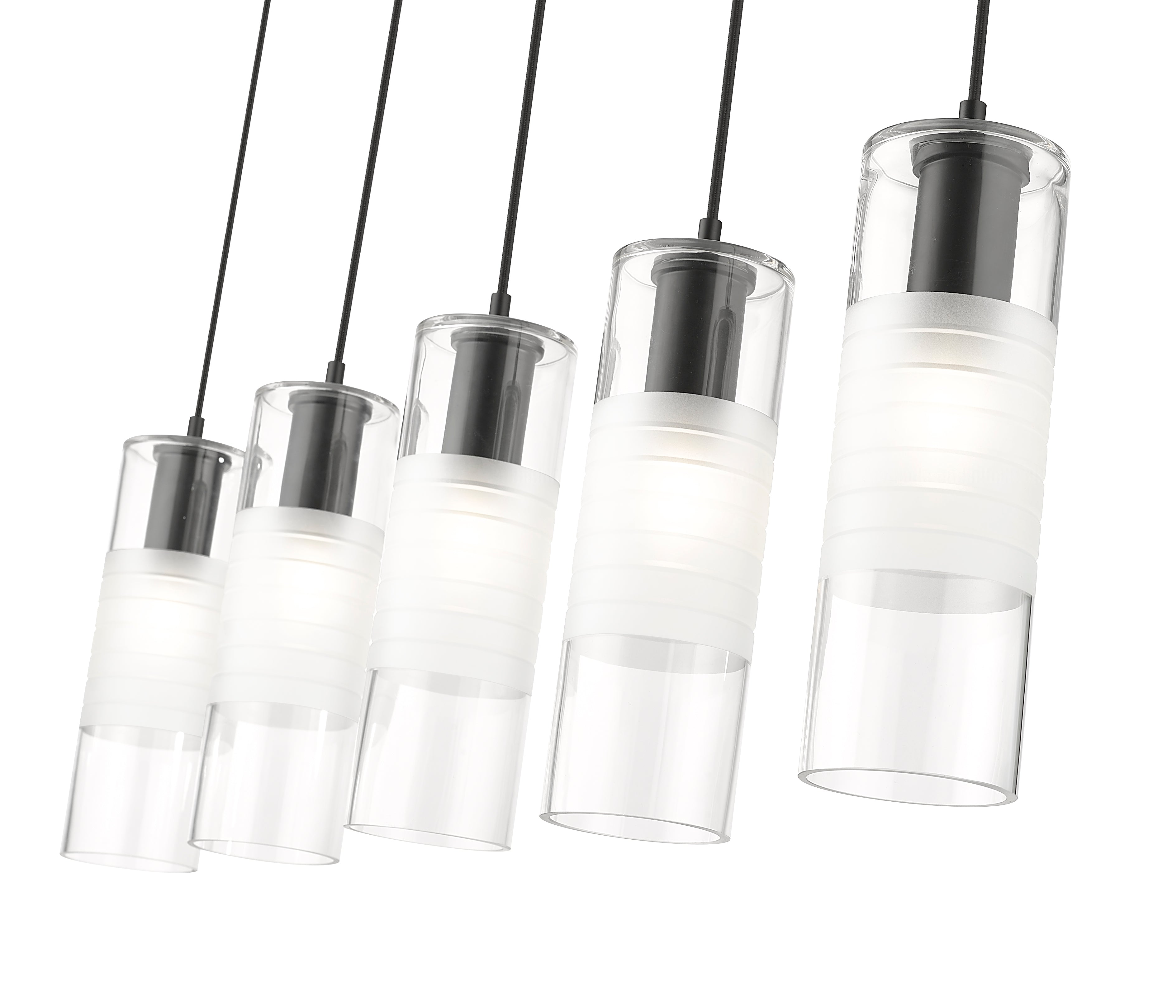 Alton 5 Light Linear Chandelier Matte Black
