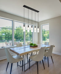 Alton 5 Light Linear Chandelier Matte Black