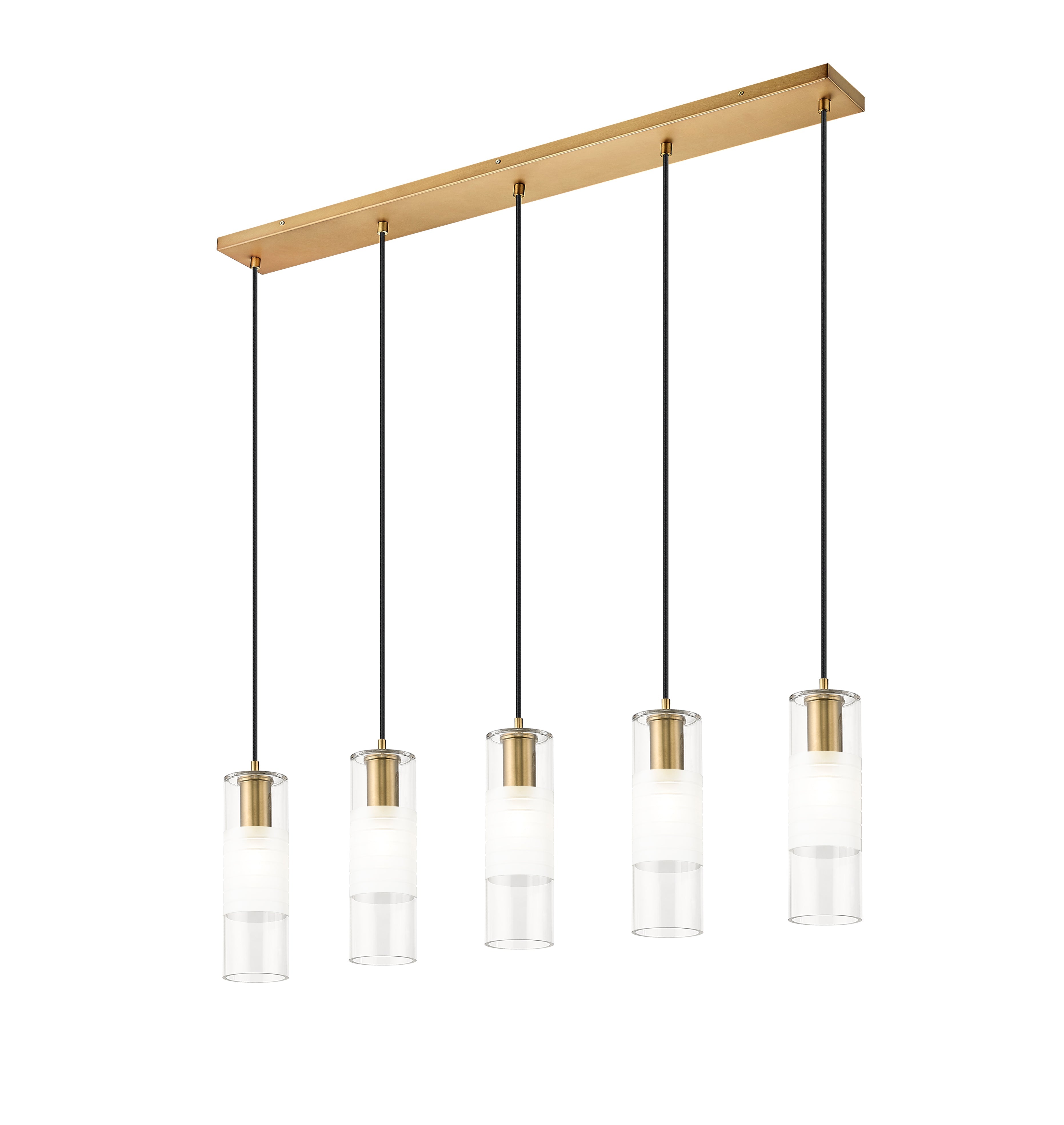Alton 5 Light Linear Chandelier Modern Gold