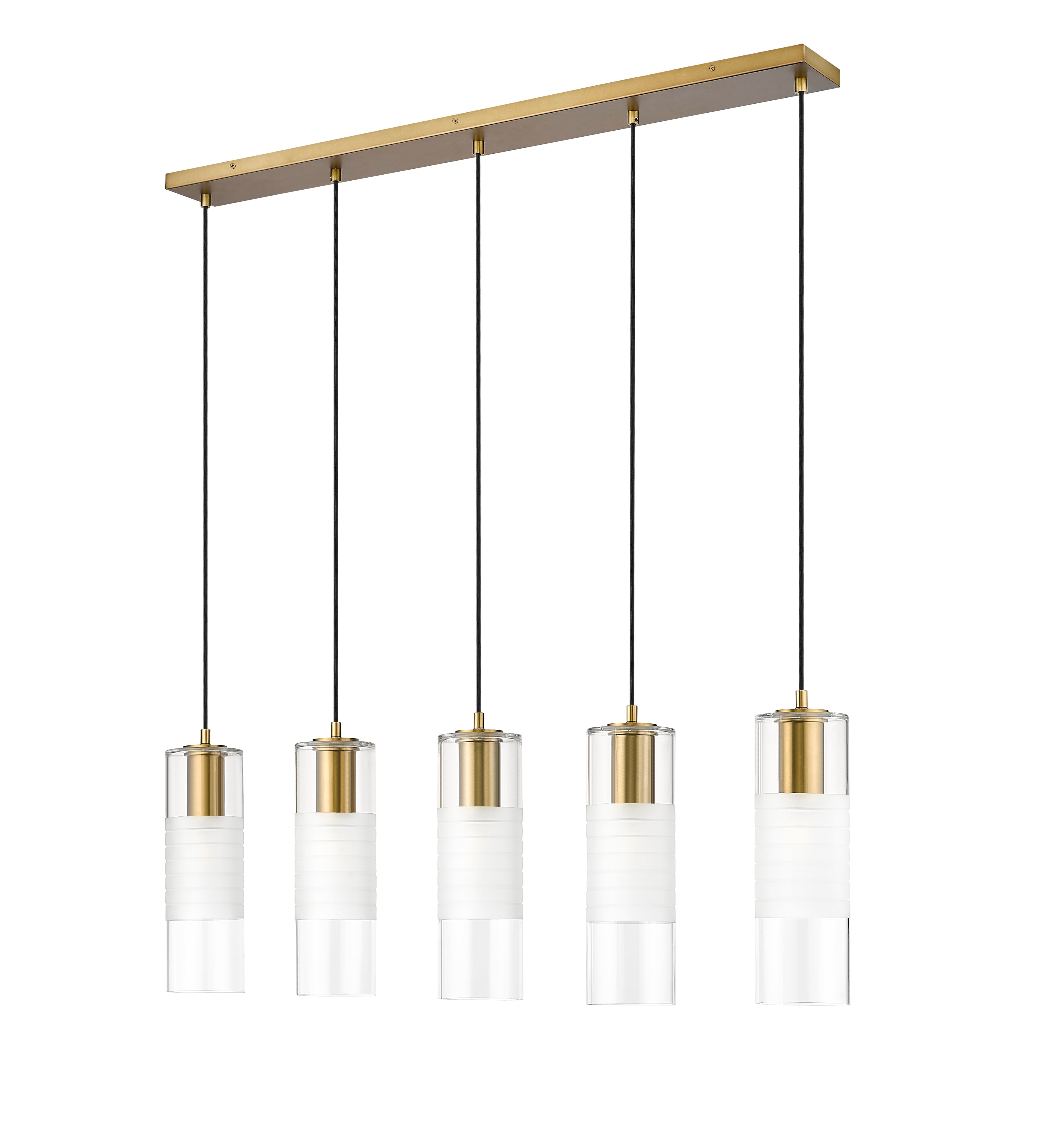 Alton 5 Light Linear Chandelier Modern Gold