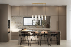 Alton 5 Light Linear Chandelier Modern Gold