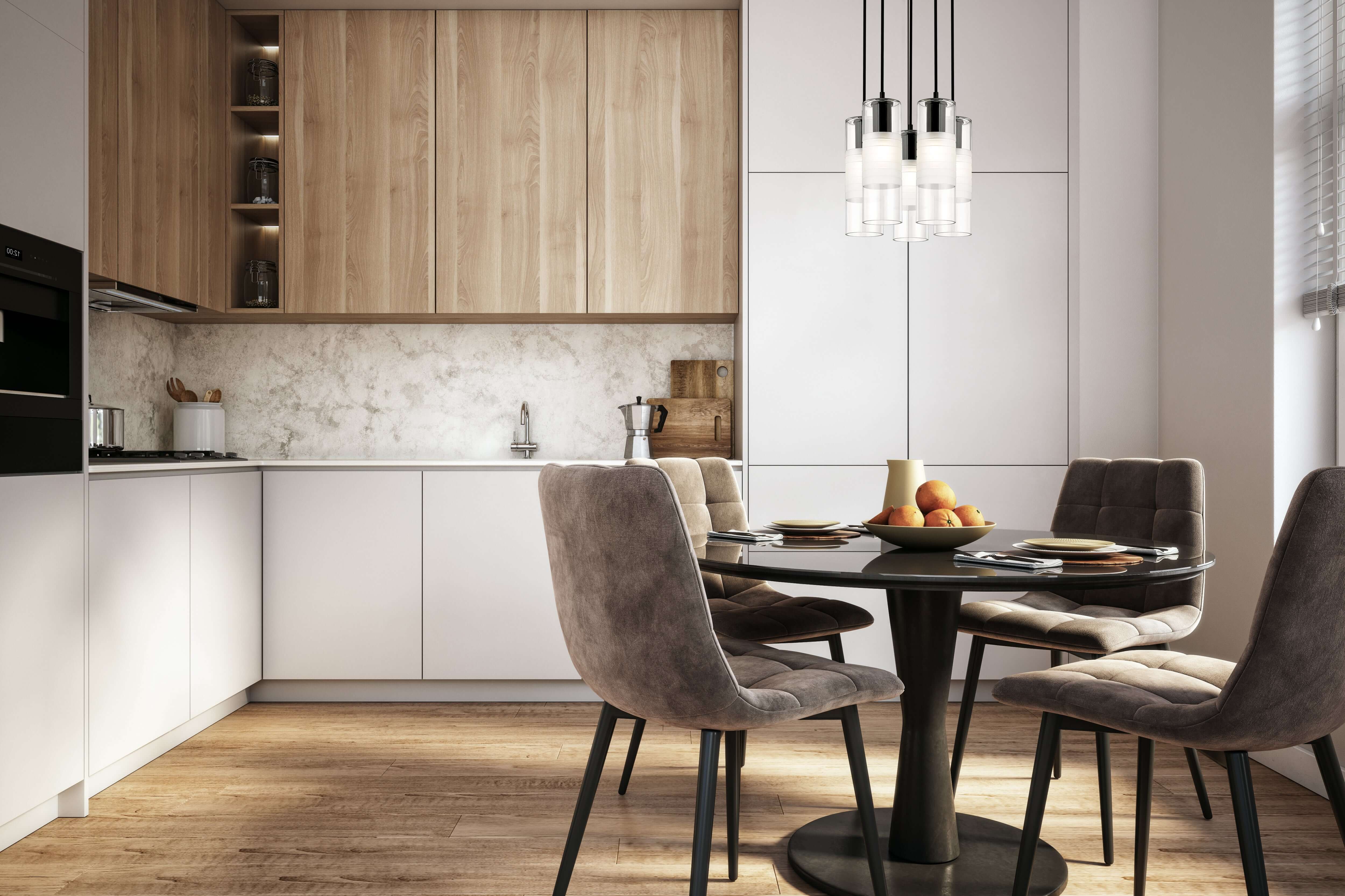 Alton 5 Light Chandelier Matte Black
